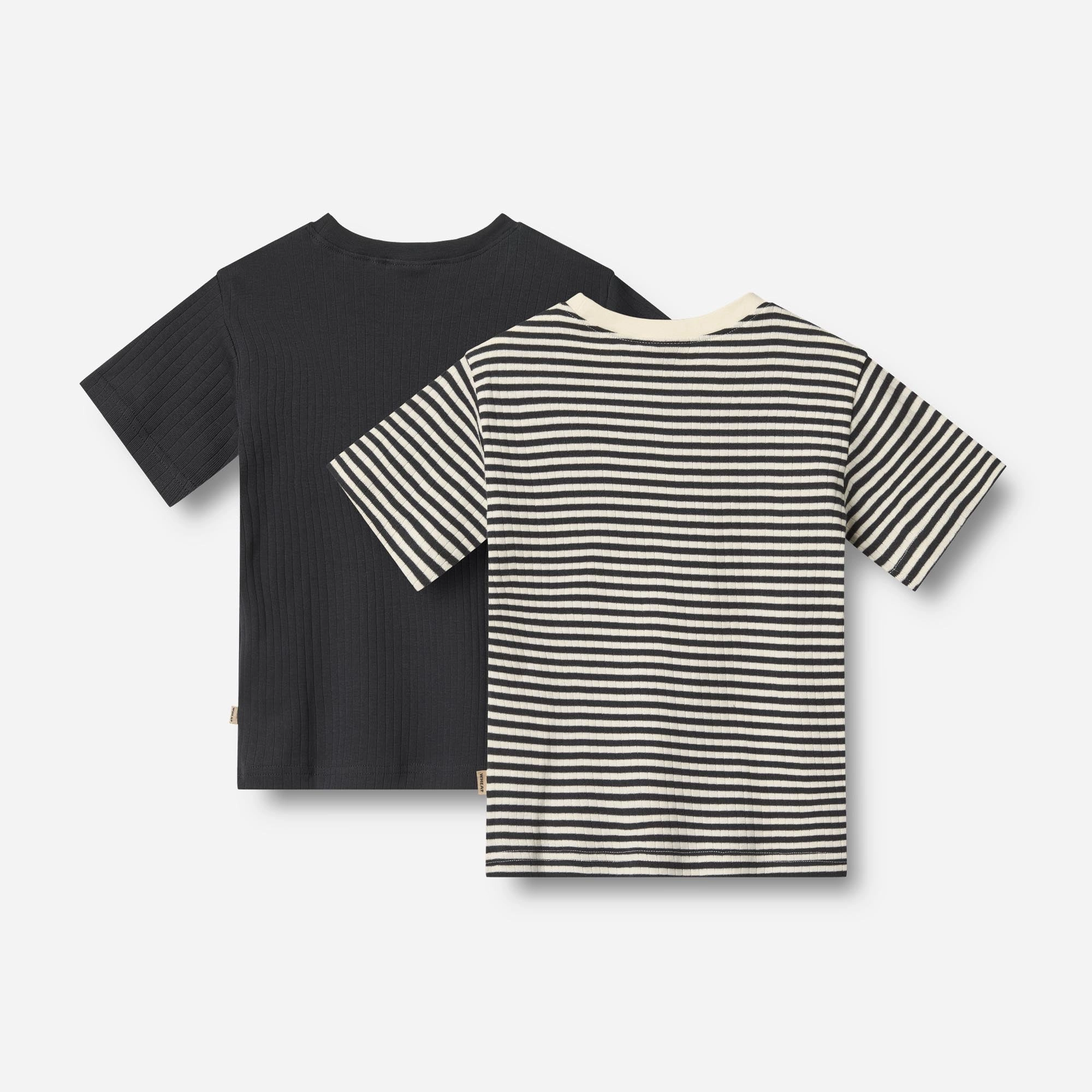 2 Rib T-shirt S/S Fabian - navy rib stripe