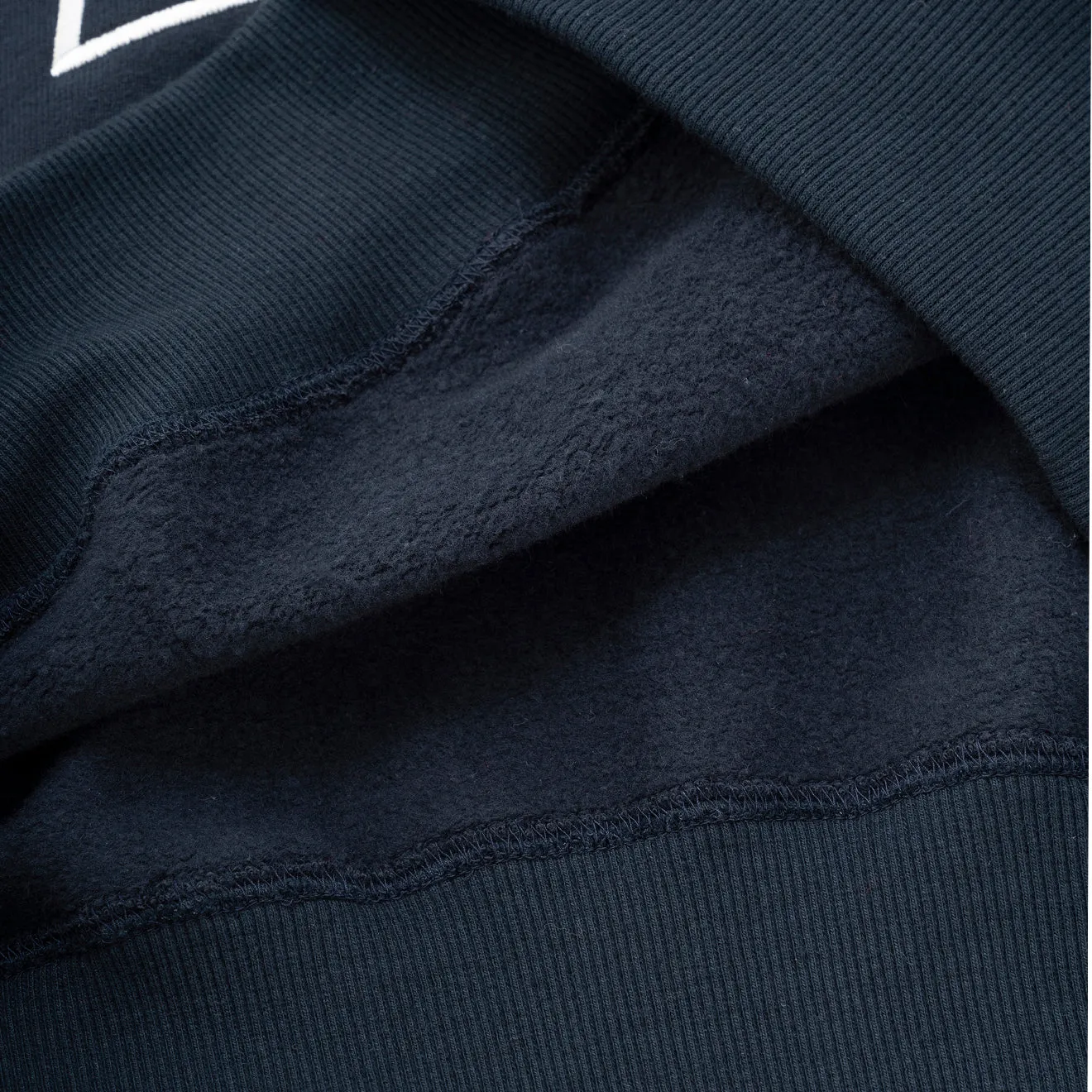And Wander x Maison Kitsune Baumwoll-Sweatshirt Marine