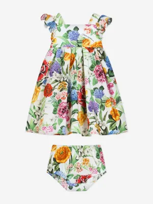Baby Mädchen Blumenmuster Kleid in Mehrfarben