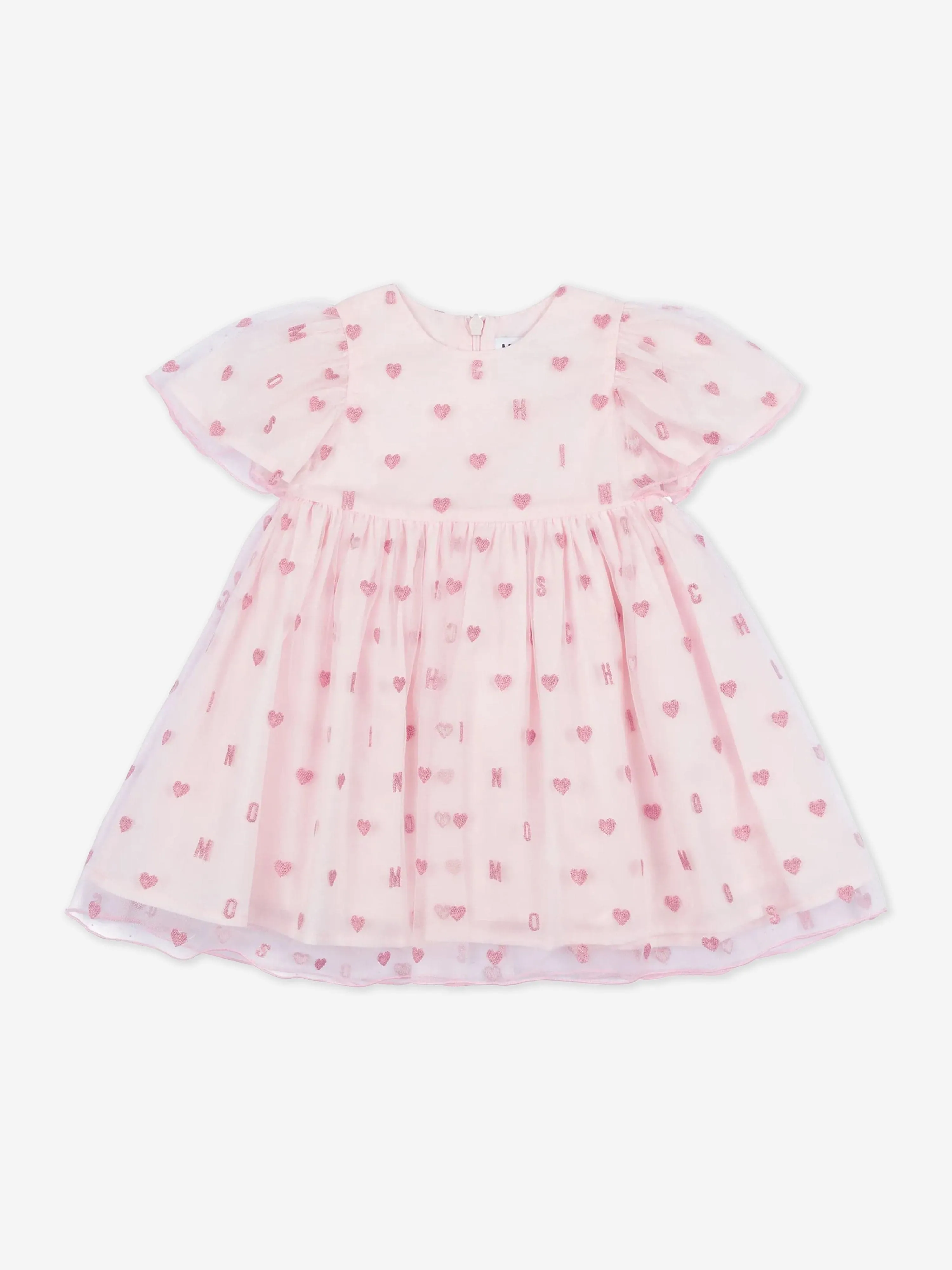 Baby Mädchen Herzen Kleid in Rosa
