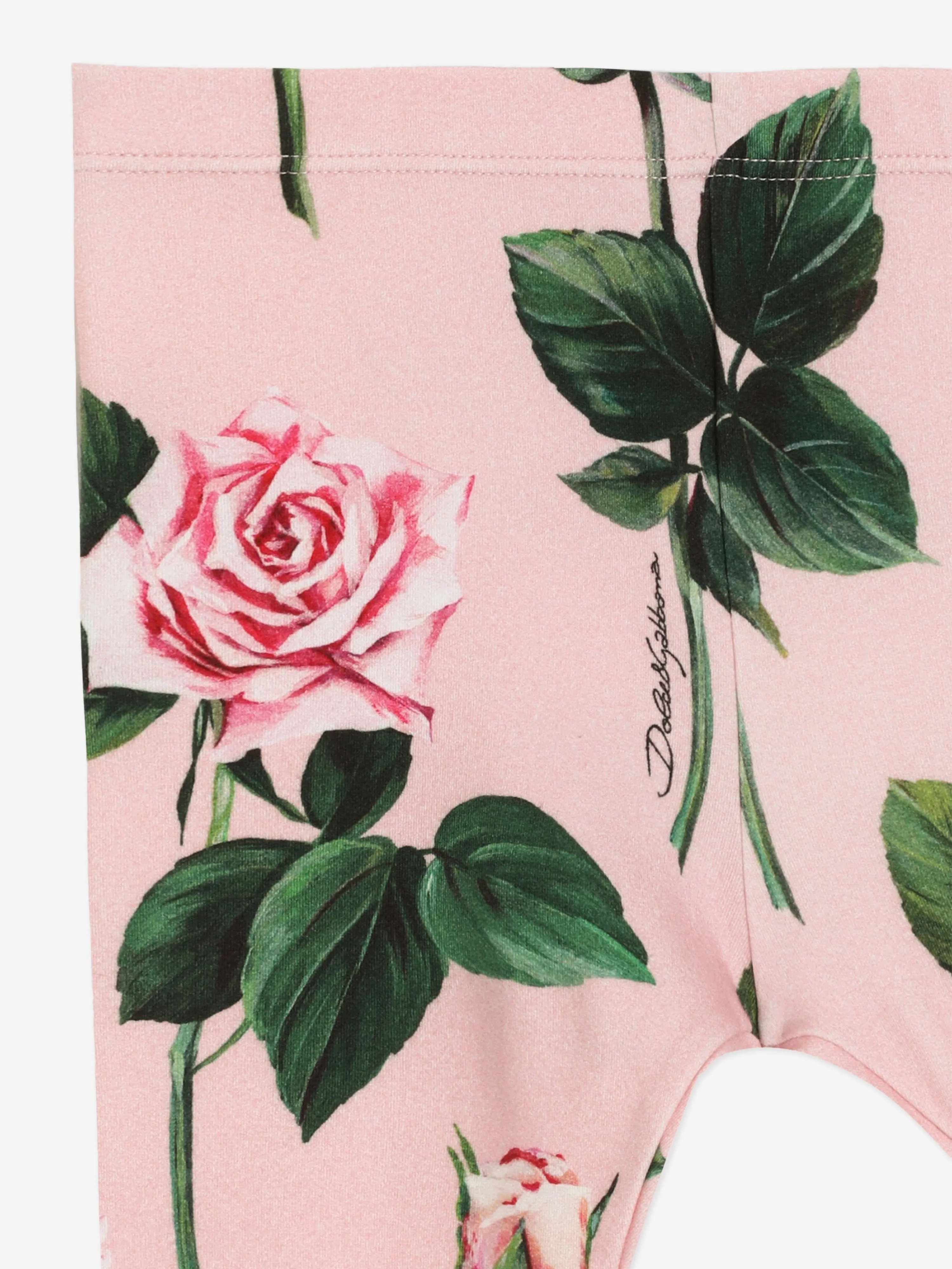 Rosa Leggings mit Rosenprint für Babygirls