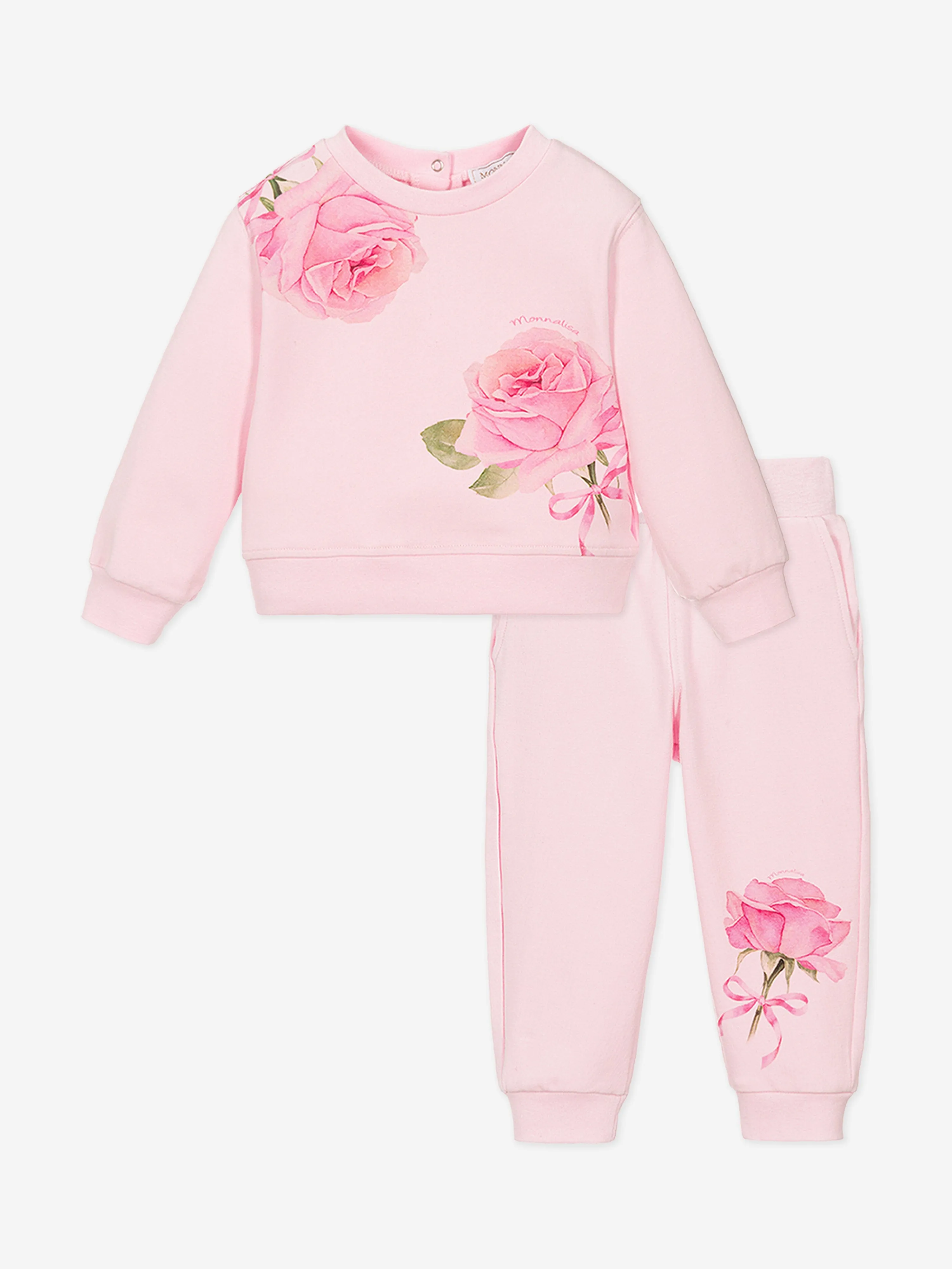 Baby Girls Rosenprint Jogginganzug in Rosa