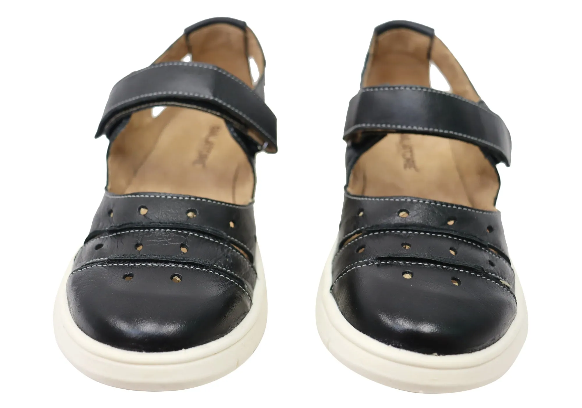Balatore Dallas Damen Bequeme Brasilianische Mary Jane Lederschuhe Balatore Schuhe