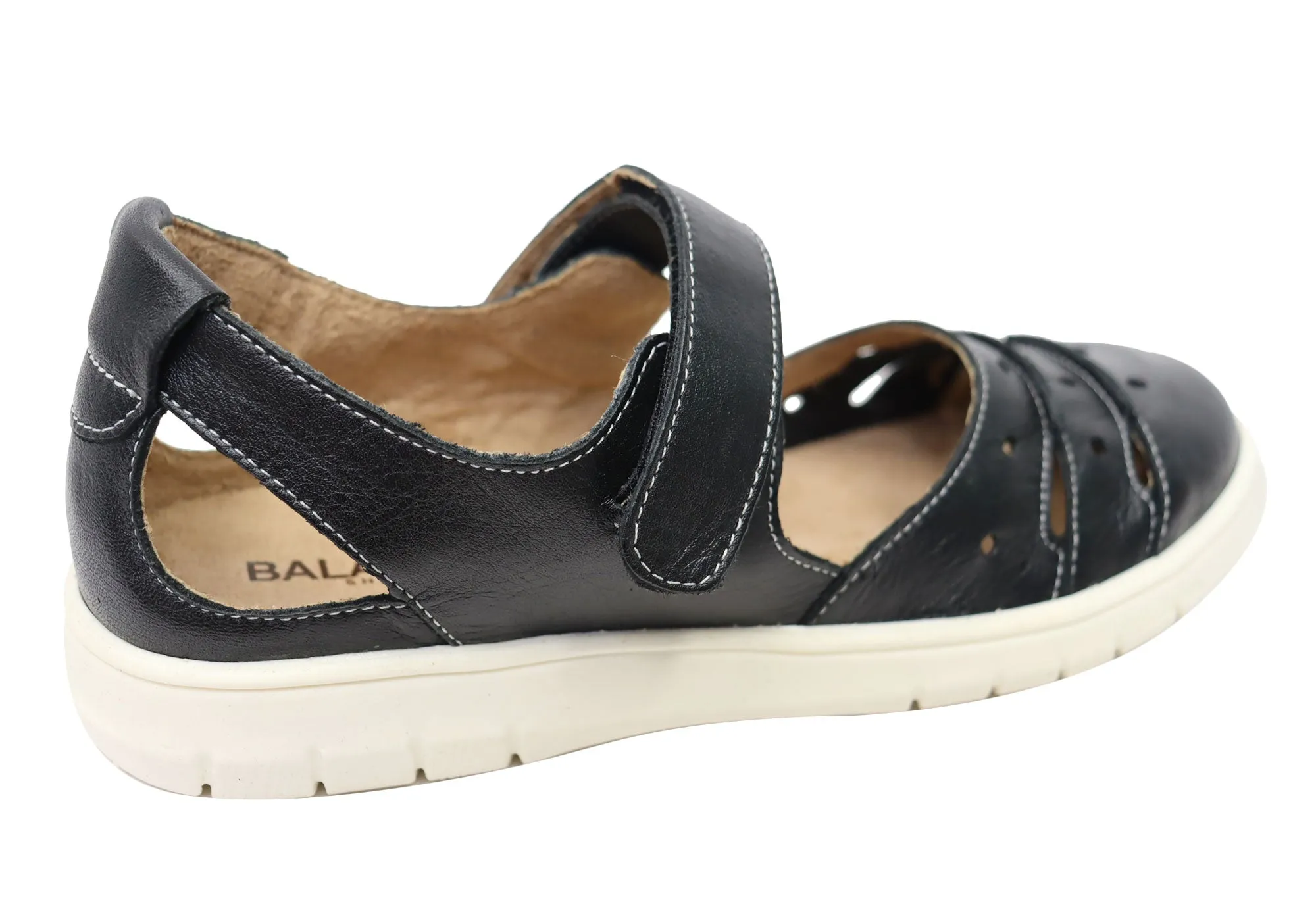 Balatore Dallas Damen Bequeme Brasilianische Mary Jane Lederschuhe Balatore Schuhe