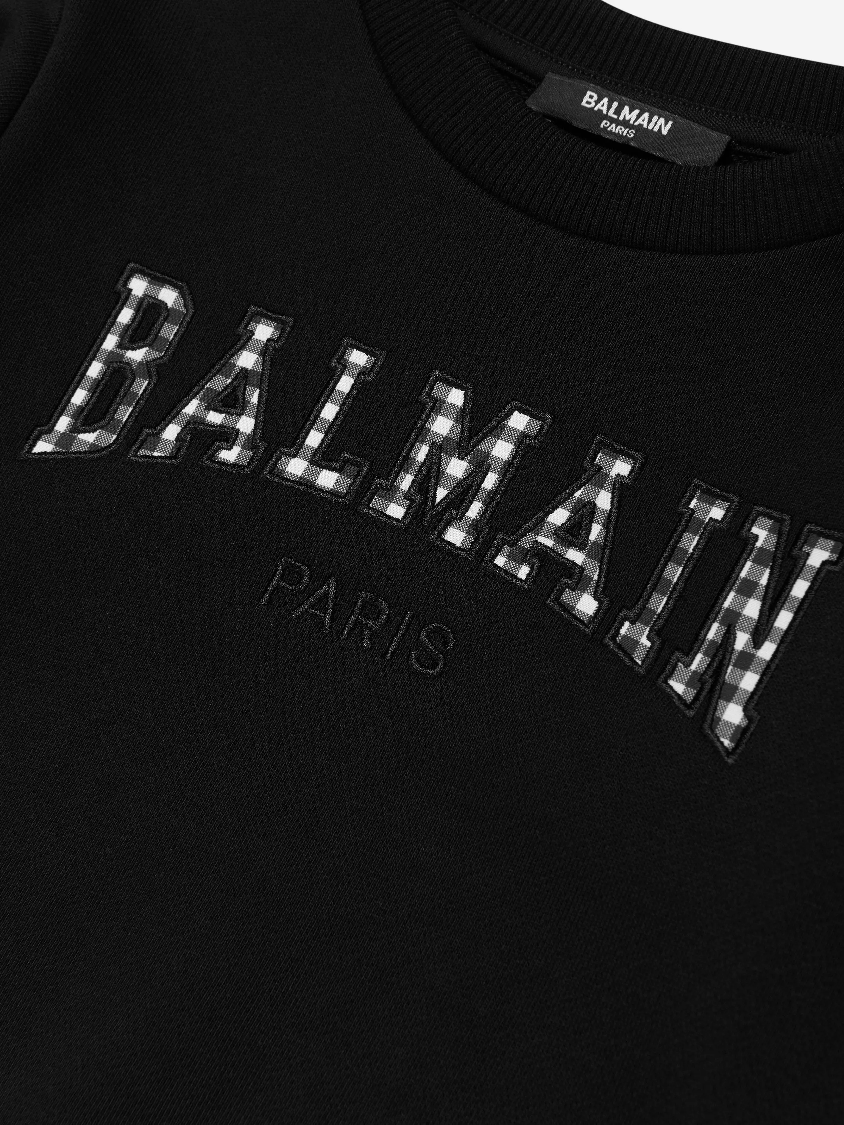 Balmain Mädchen Logo Sweatshirt in Schwarz