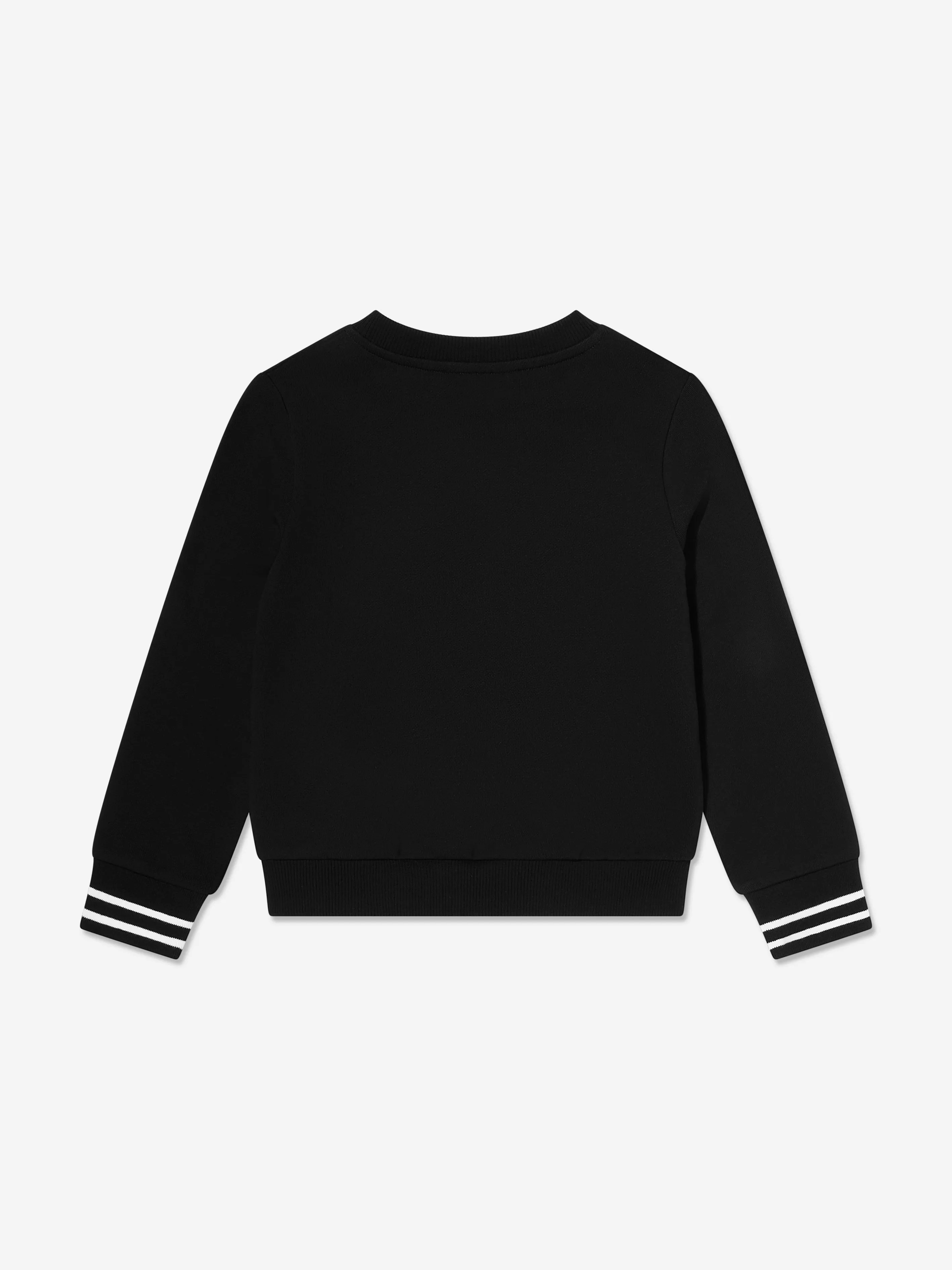 Balmain Mädchen Logo Sweatshirt in Schwarz
