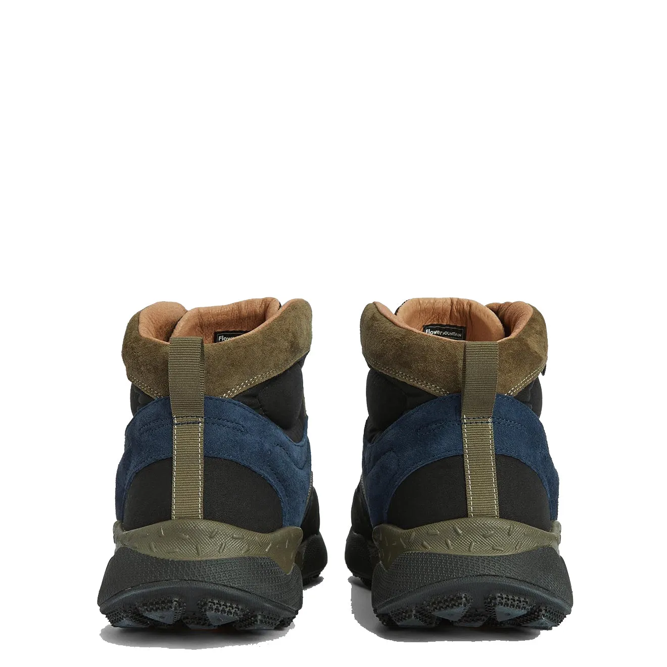 Barbour x Flower Mountain Mountain Back Country Trainer Mittelblau / Olive