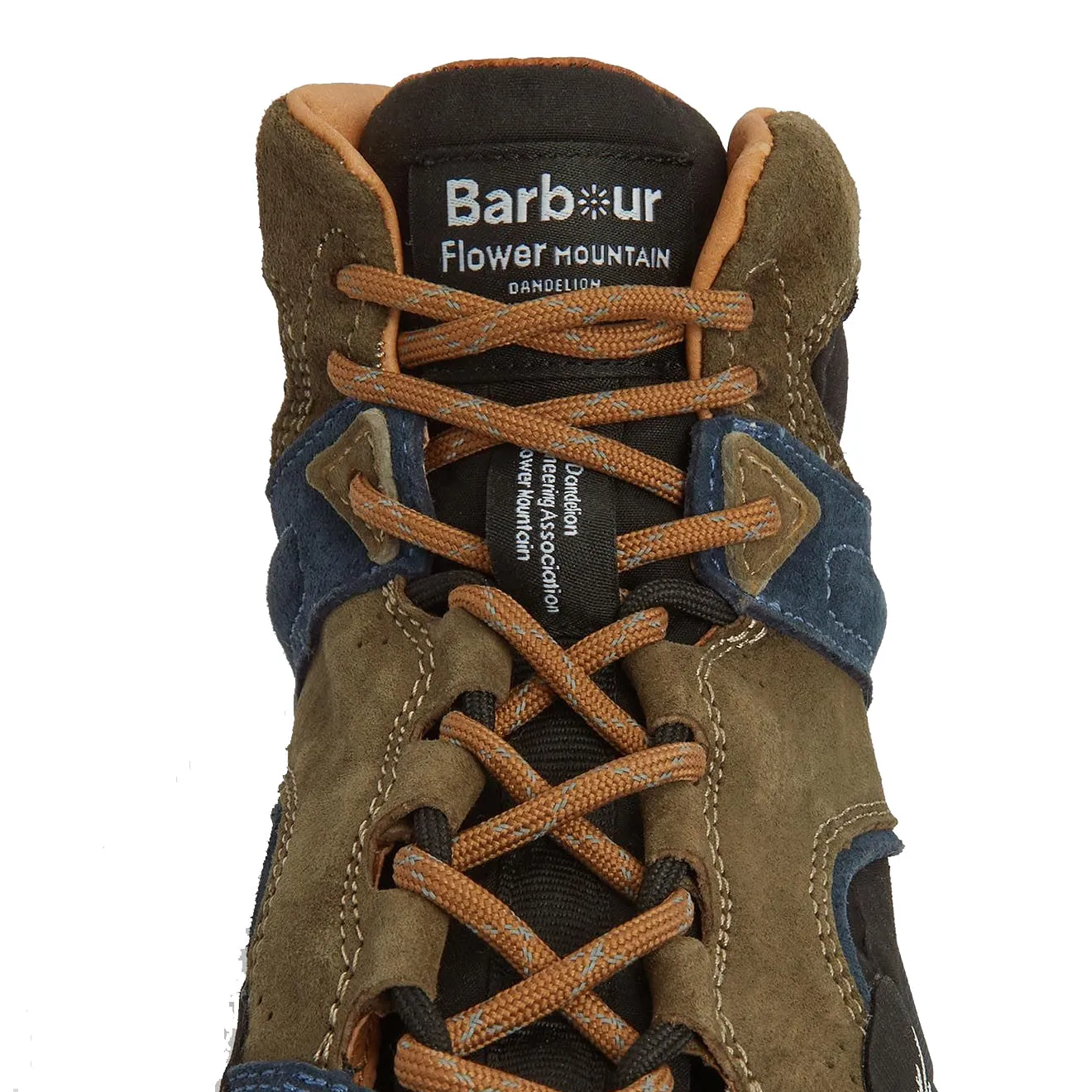 Barbour x Flower Mountain Mountain Back Country Trainer Mittelblau / Olive