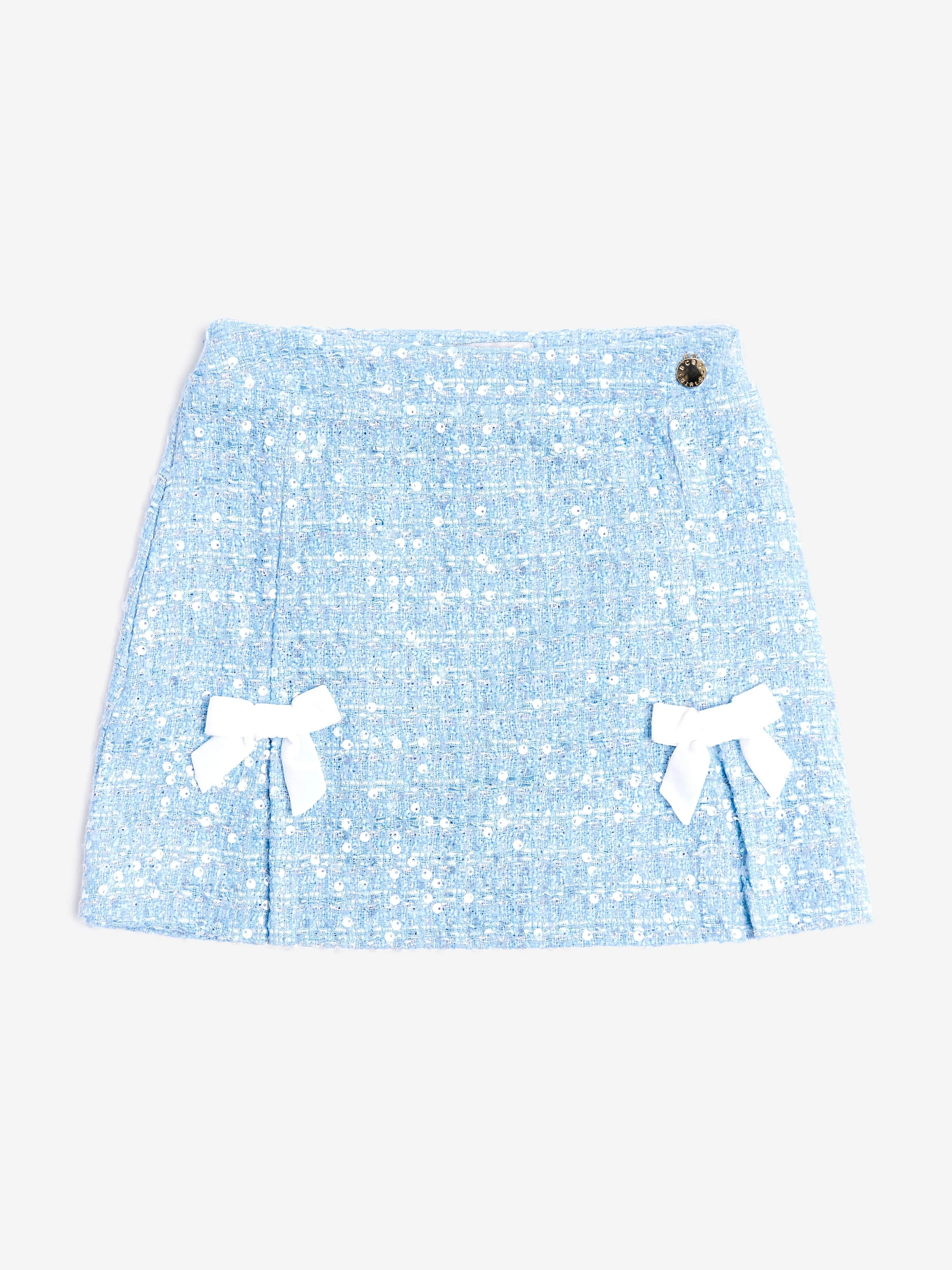 BCBG Girls Tweed Bleistiftrock in Blau