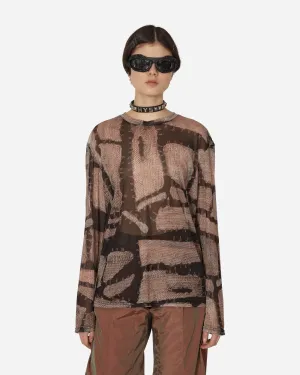 Ben Mesh Langarm-T-Shirt Rost