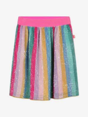 Billieblush Mädchen Plisseé-Rock mit Pailletten in Mehrfarben