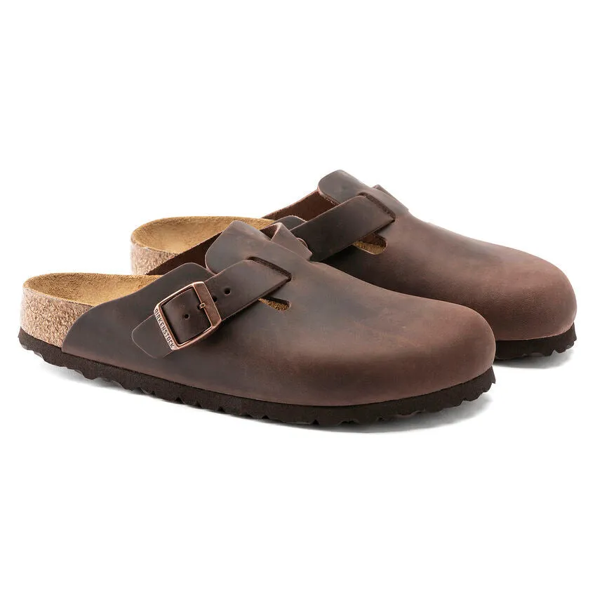 Birkenstock Shoes Boston Oiled Leather Habana Regular