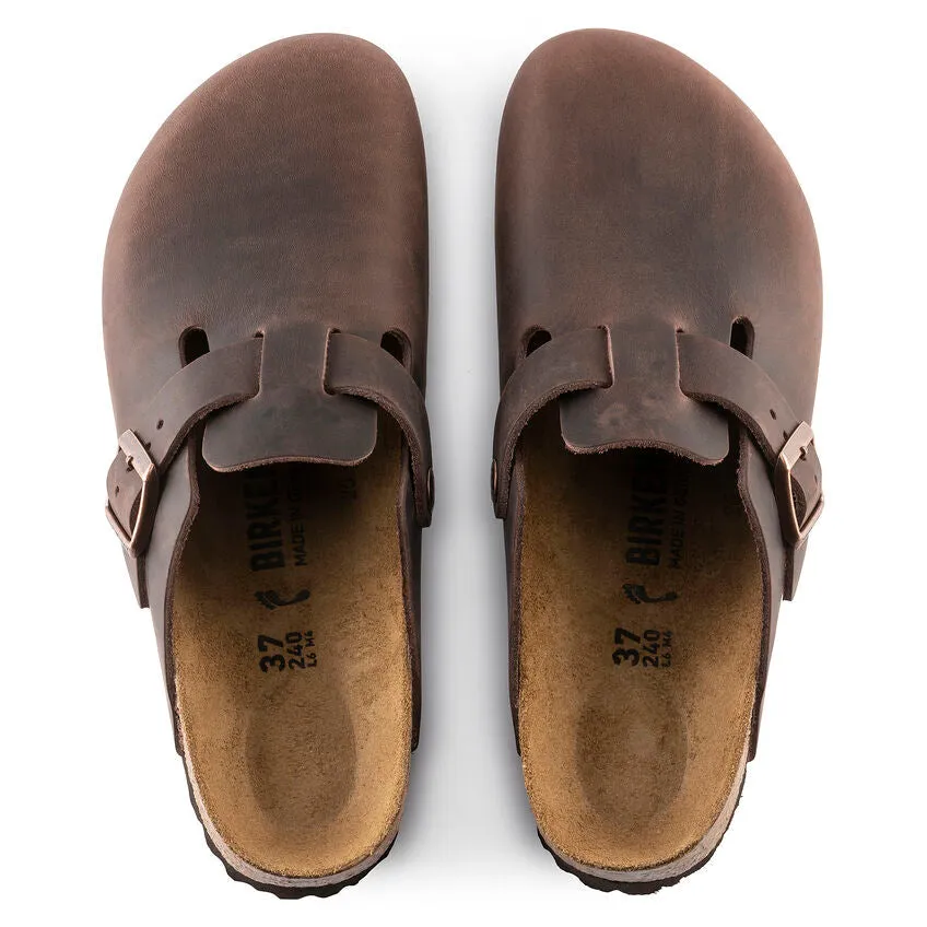 Birkenstock Shoes Boston Oiled Leather Habana Regular
