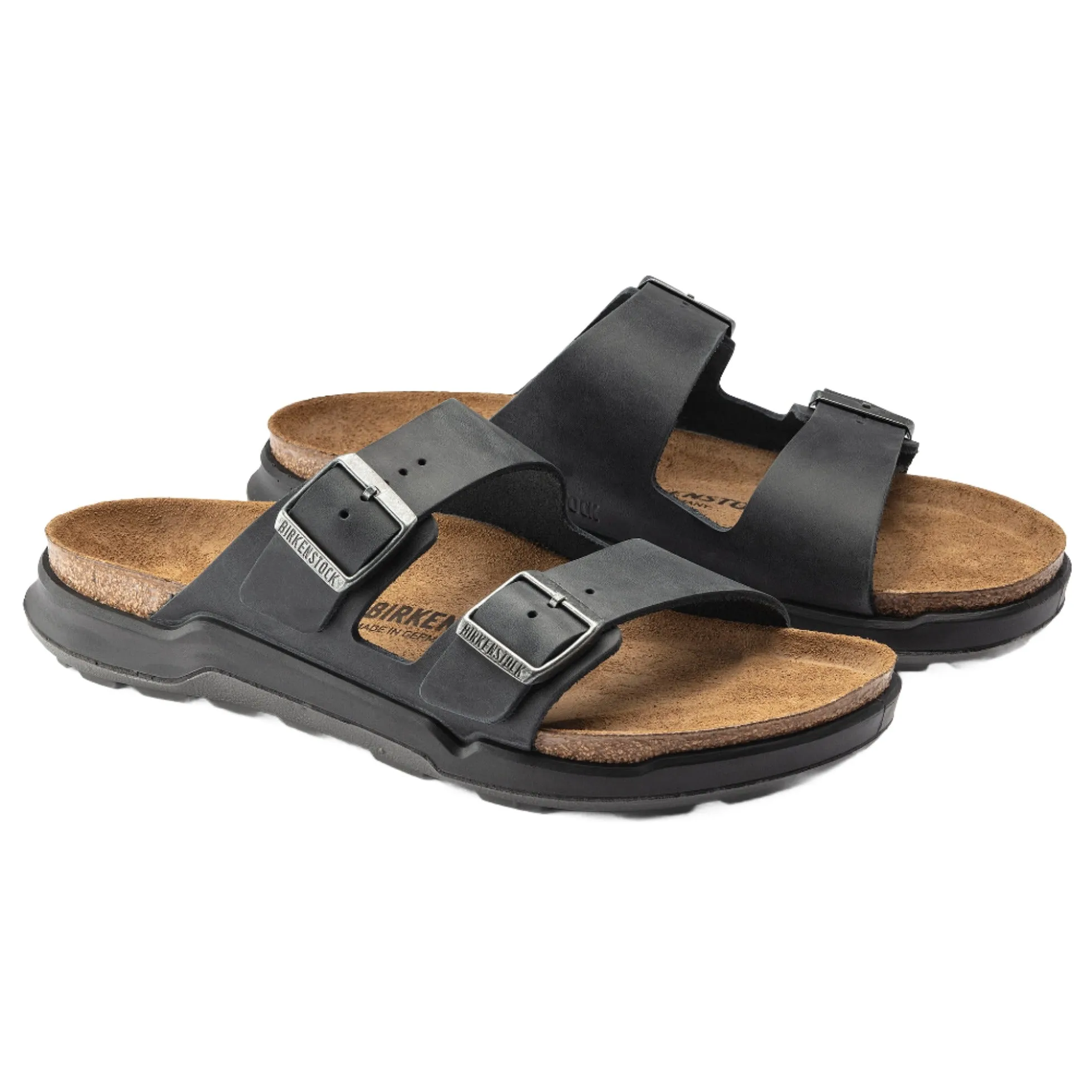 Birkenstock Shoes Men's Arizona CT Rugged Black Oiled Leather