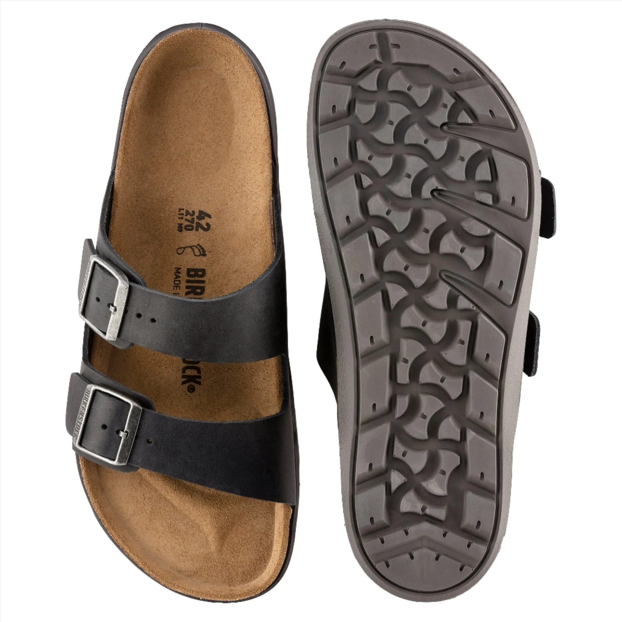 Birkenstock Shoes Men's Arizona CT Rugged Black Oiled Leather