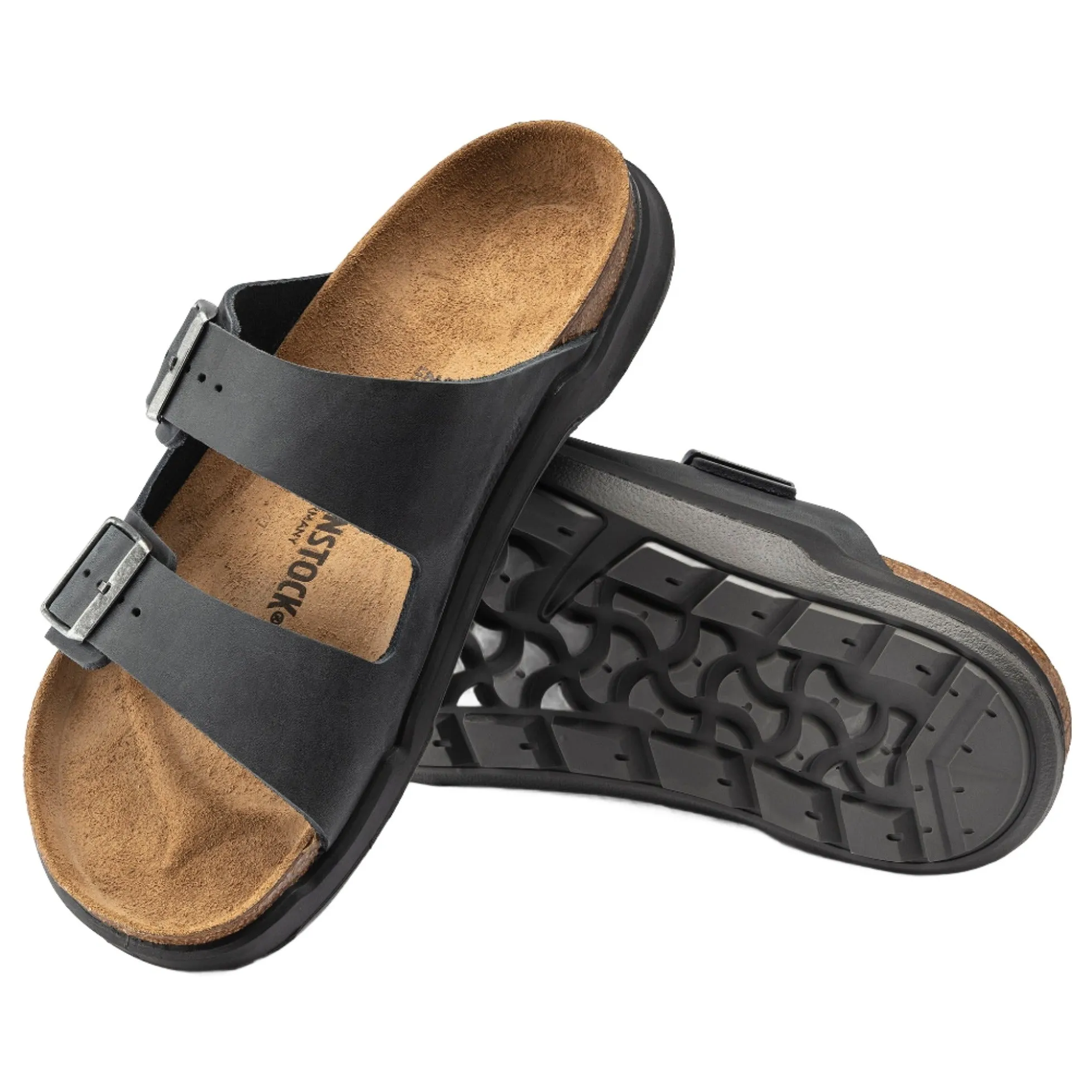 Birkenstock Shoes Men's Arizona CT Rugged Black Oiled Leather
