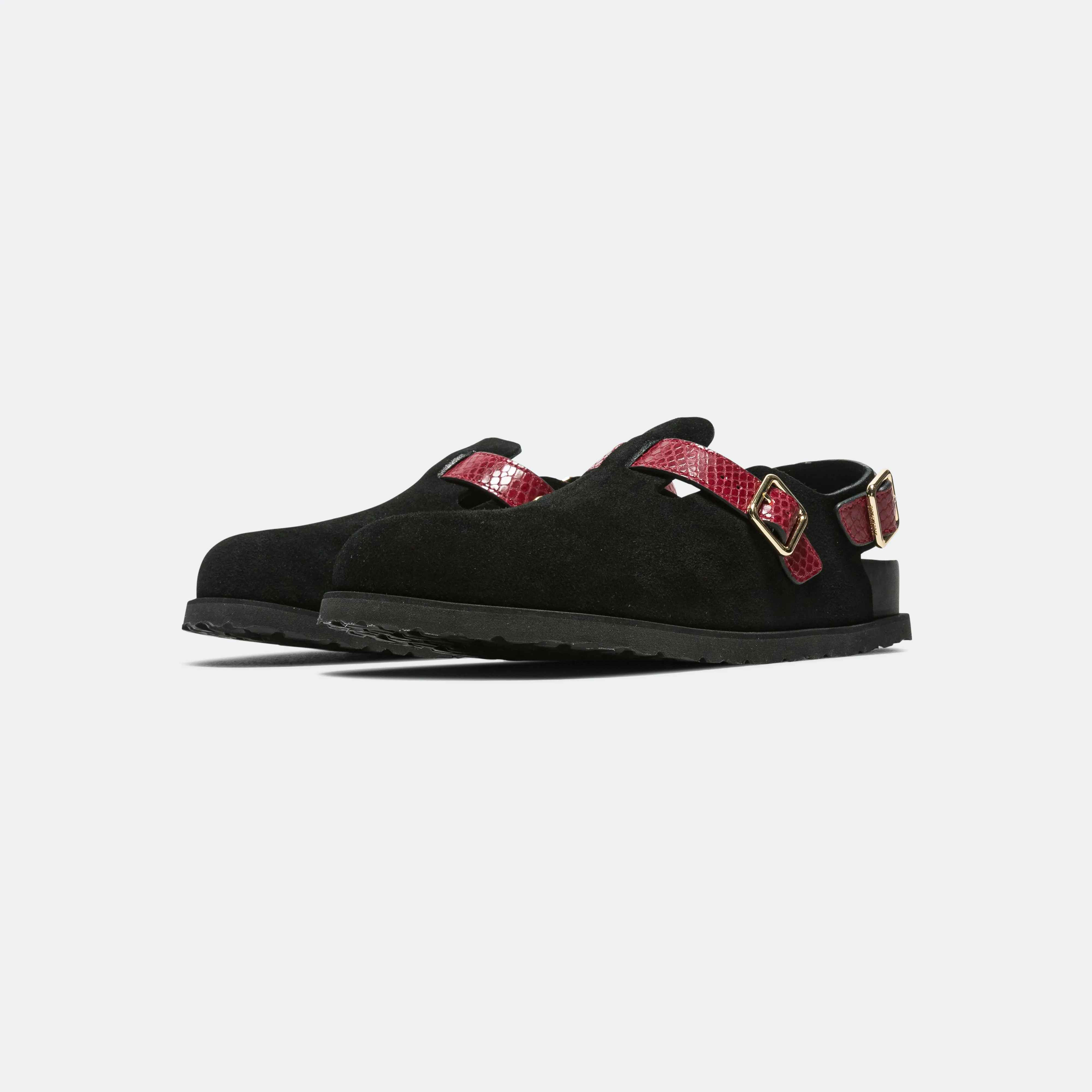Birkenstock Shoes Tokio Cazador Narrow - Red Snake Leather