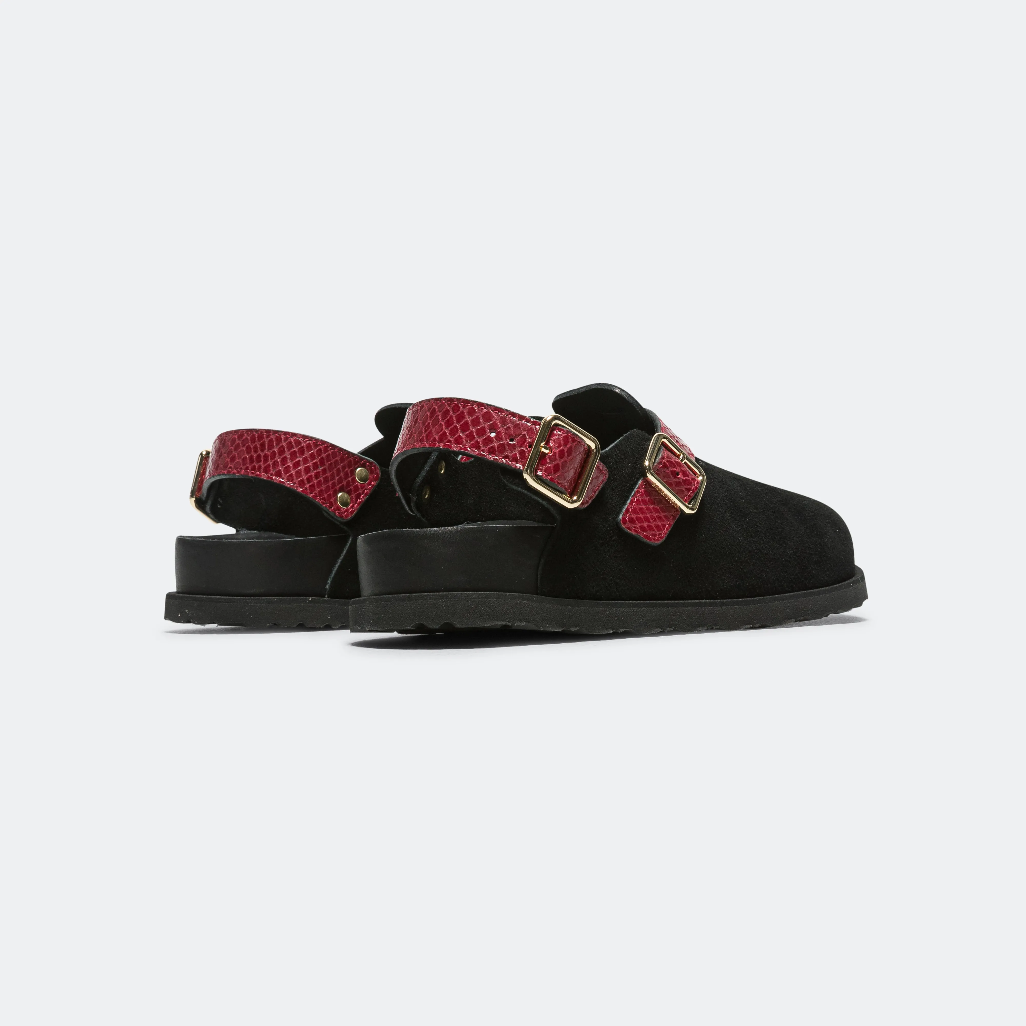 Birkenstock Shoes Tokio Cazador Narrow - Red Snake Leather