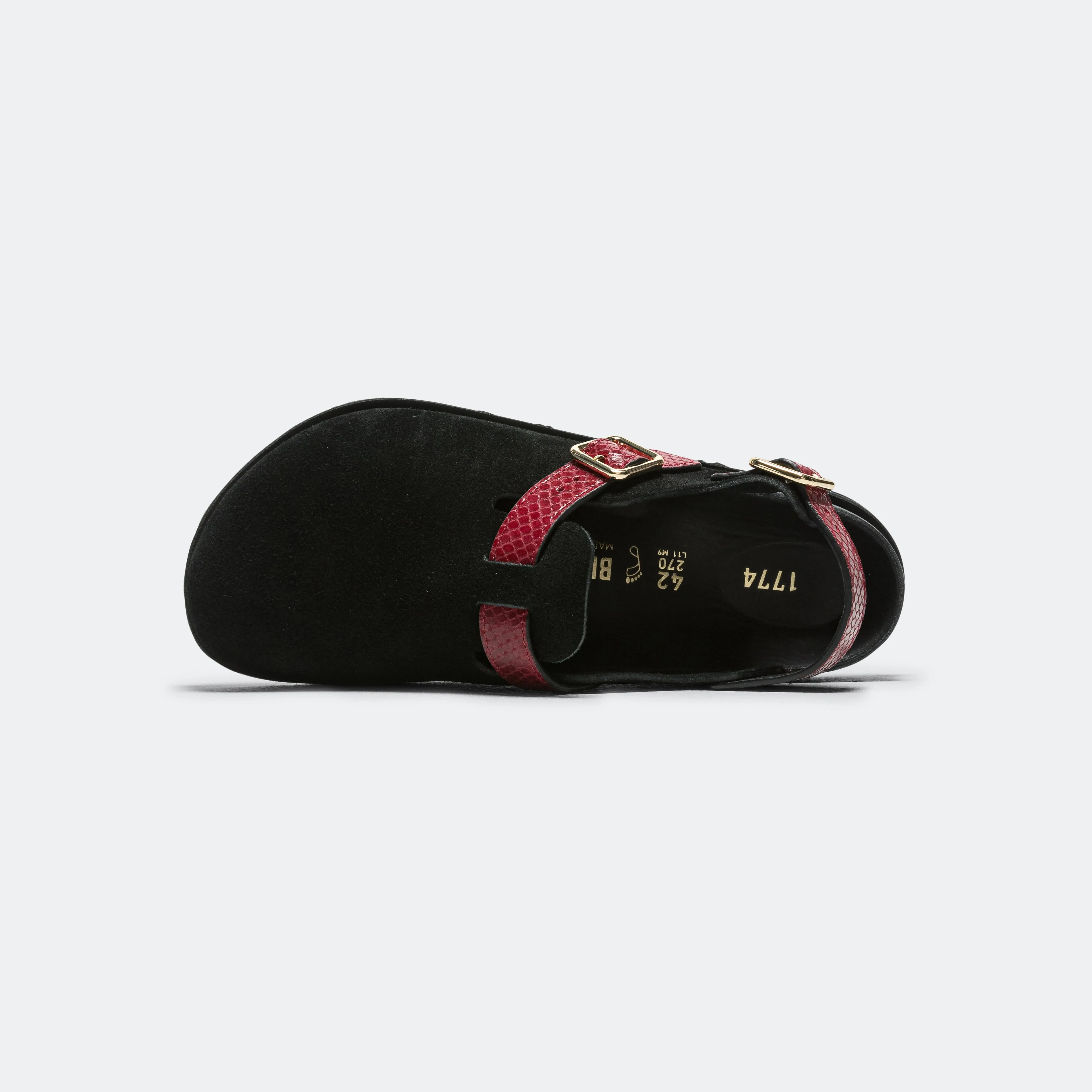 Birkenstock Shoes Tokio Cazador Narrow - Red Snake Leather