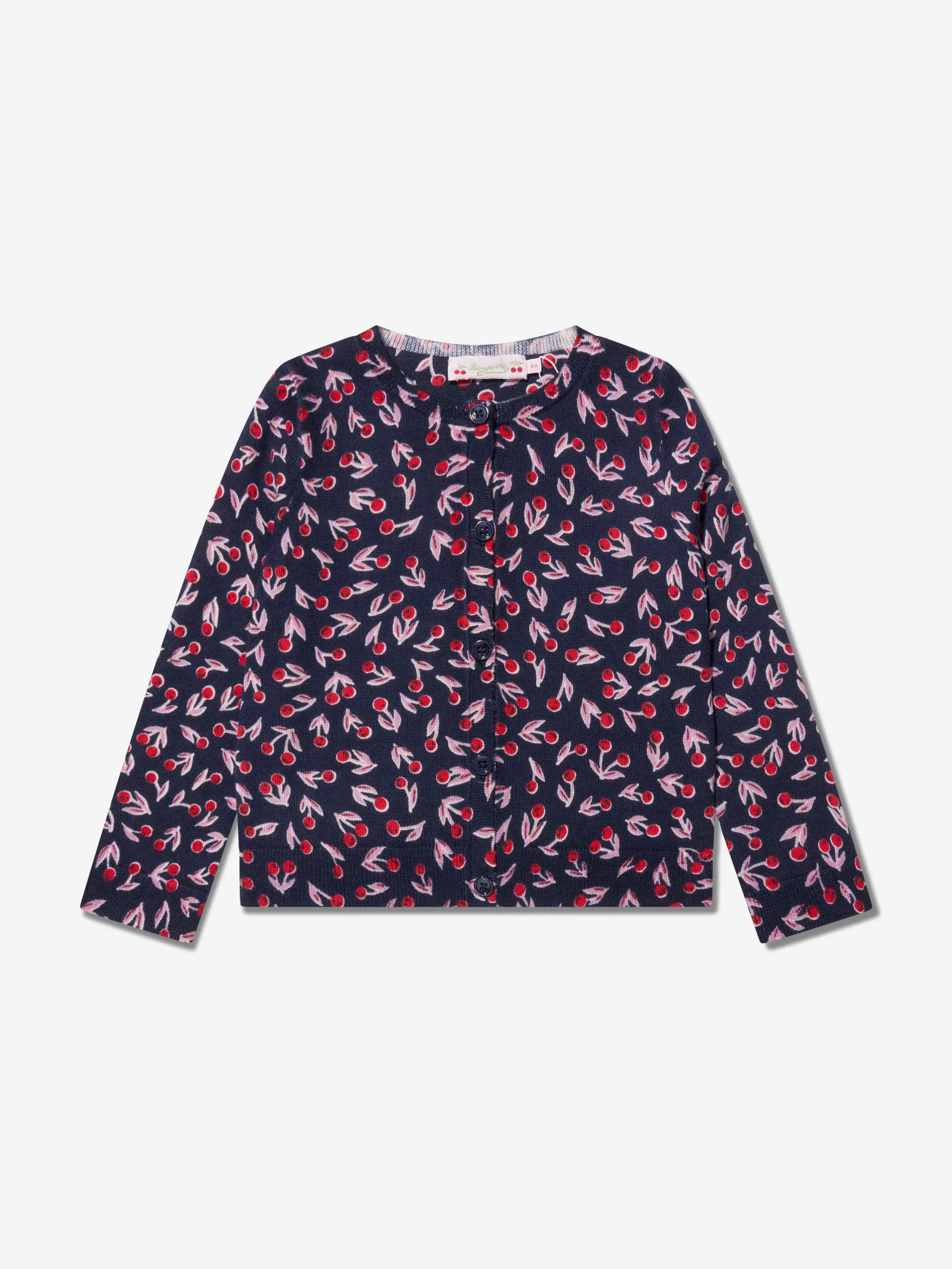 Bonpoint Mädchen Tyra Wollcardigan in Marineblau
