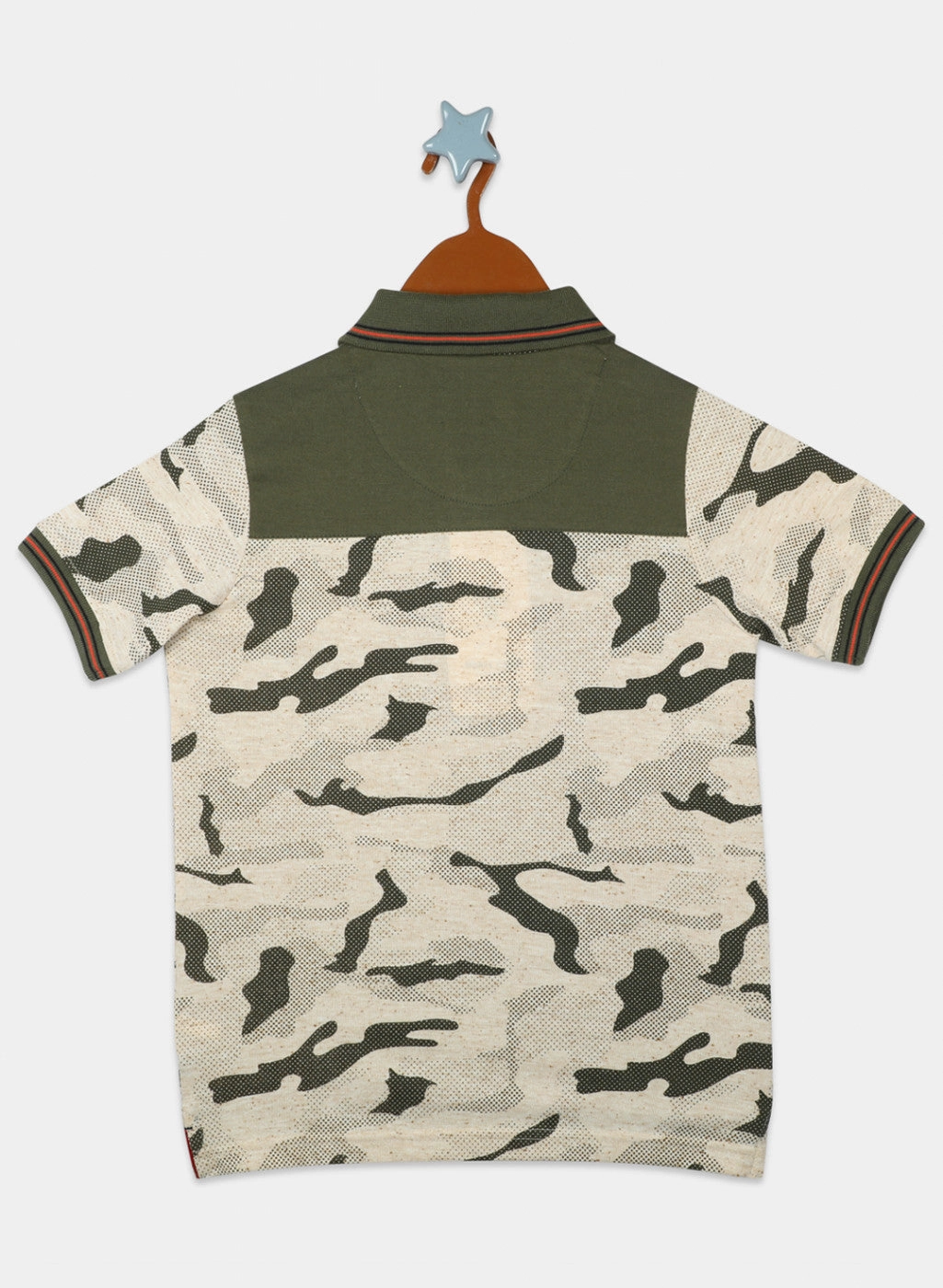 Boys Light Brown Printed T-Shirts
