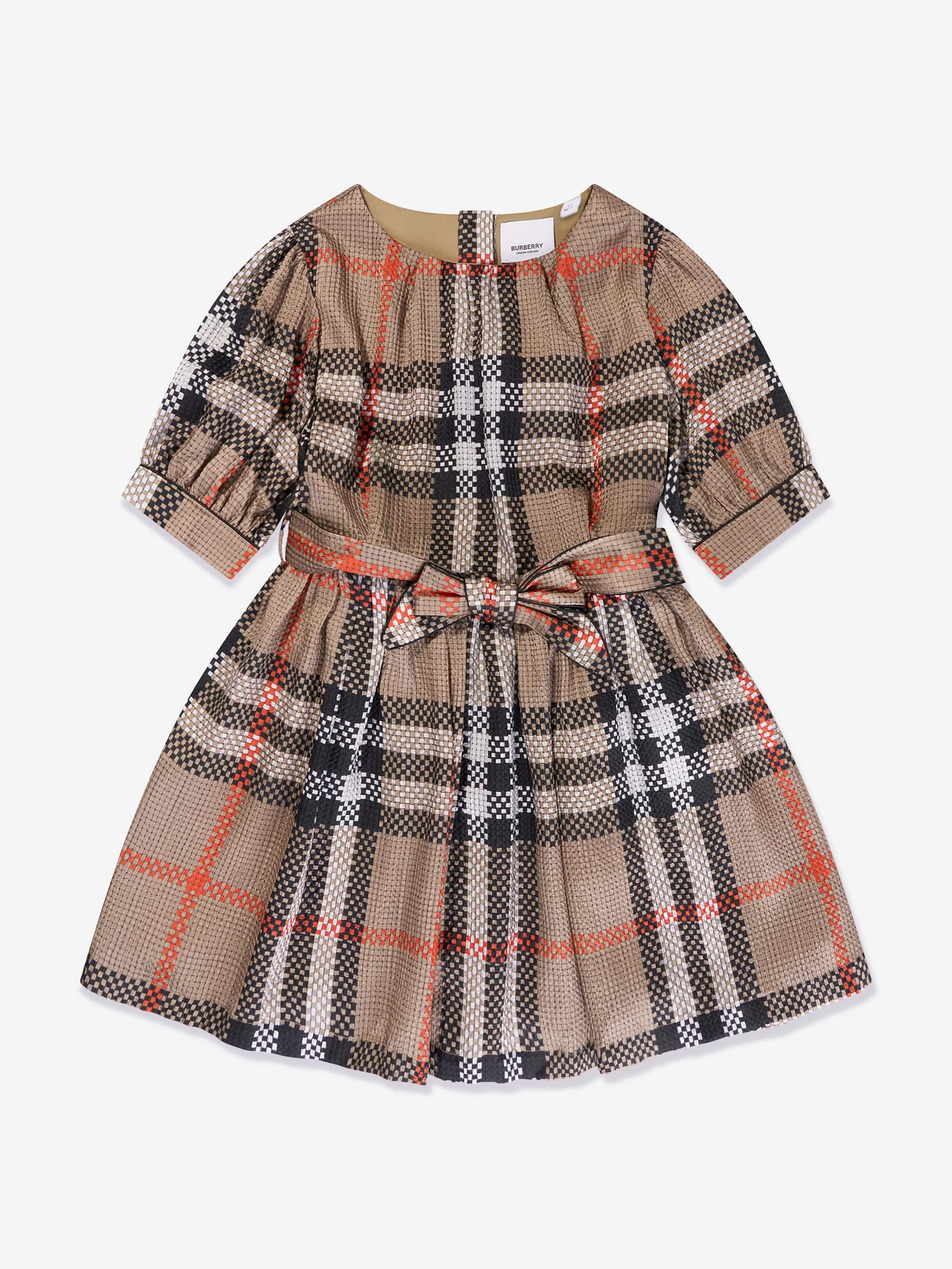 Burberry Girls Marva Check Kleid in Archiv-Beige