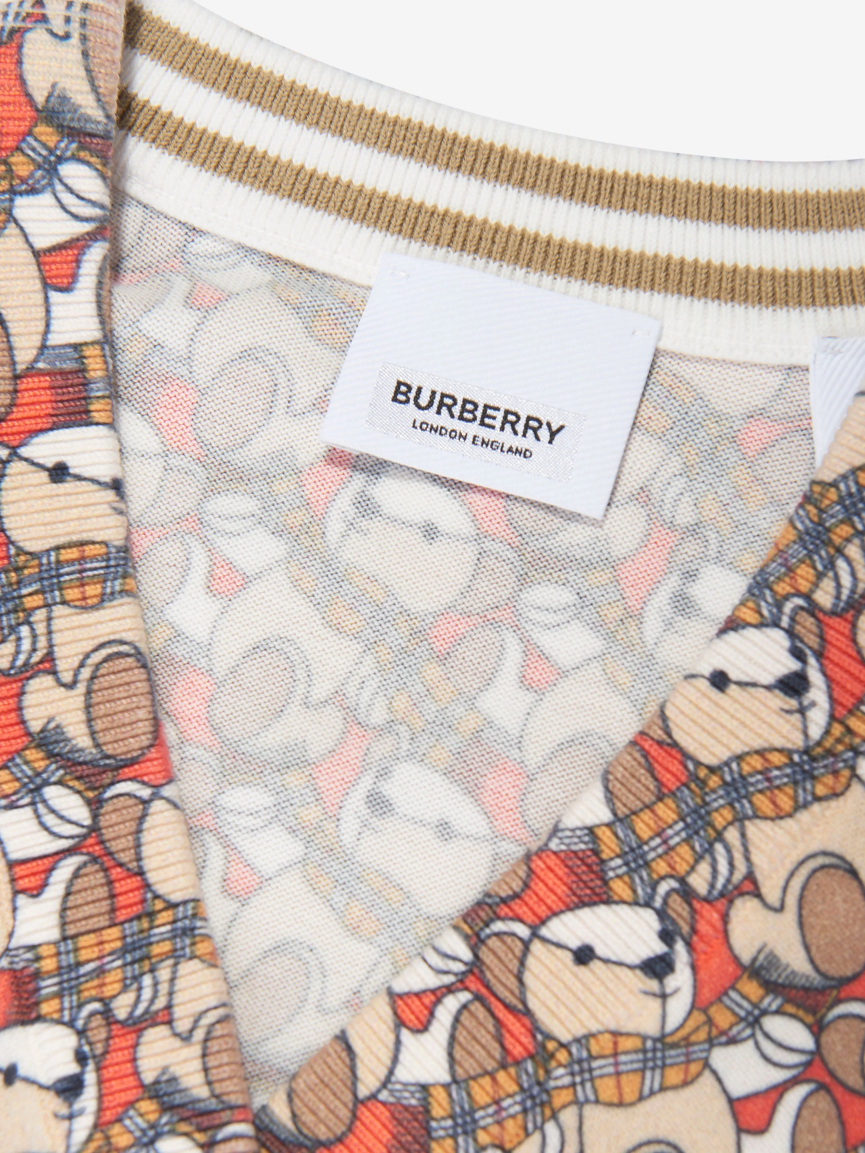 Burberry Girls Nicolette Bären Cardigan in Beige