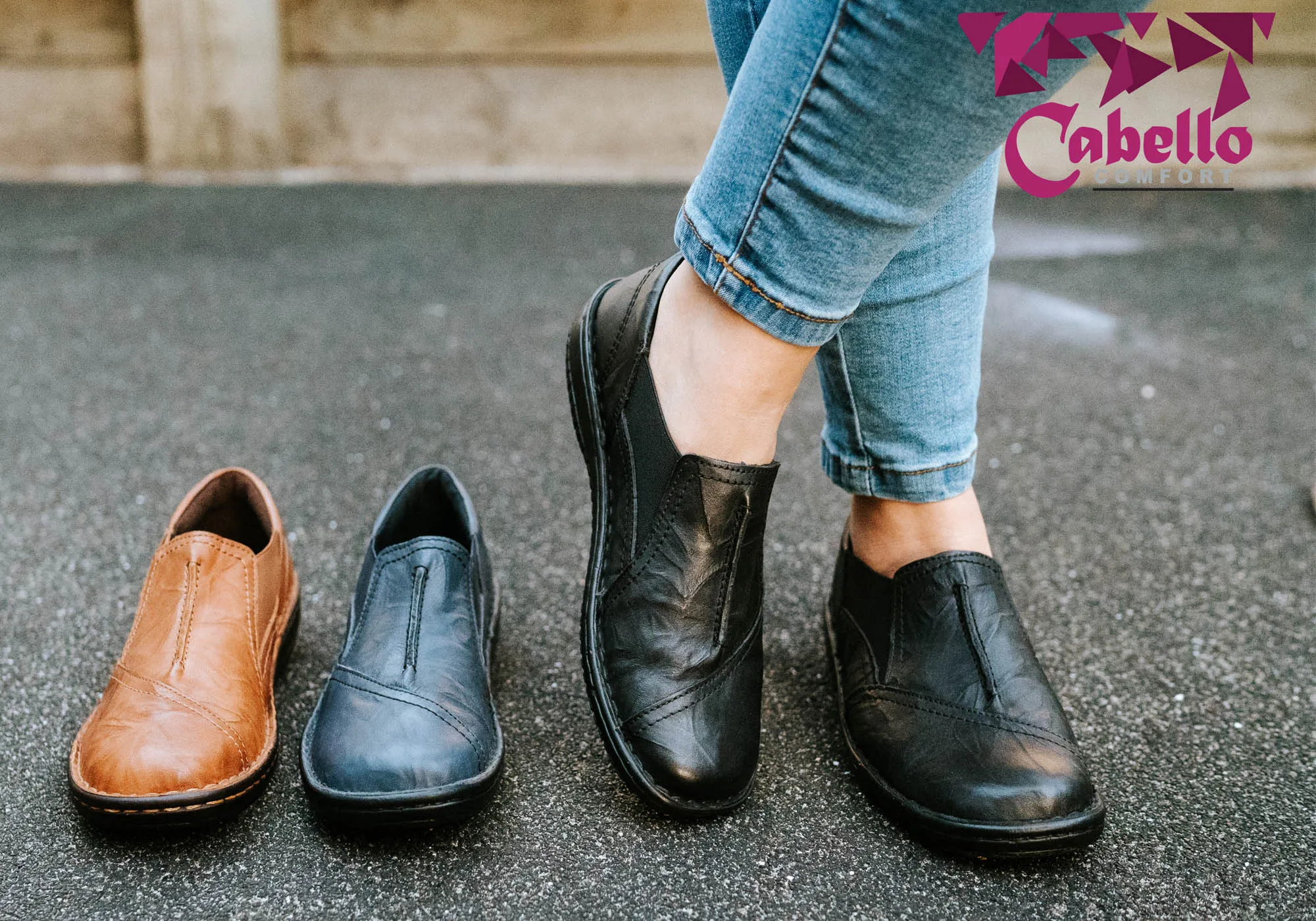Cabello Comfort Damen 761-27 Lederschuhe Hergestellt in der Türkei Cabello Comfort Schuhe