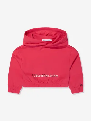 Calvin Klein Mädchen Hero Logo Hoodie in Teaberry