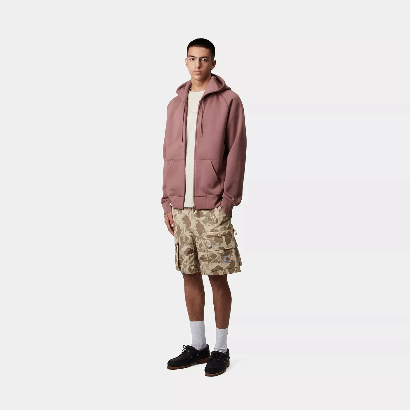 Carhartt WIP Hooded Chase Jacket Dusky Pink / Gold