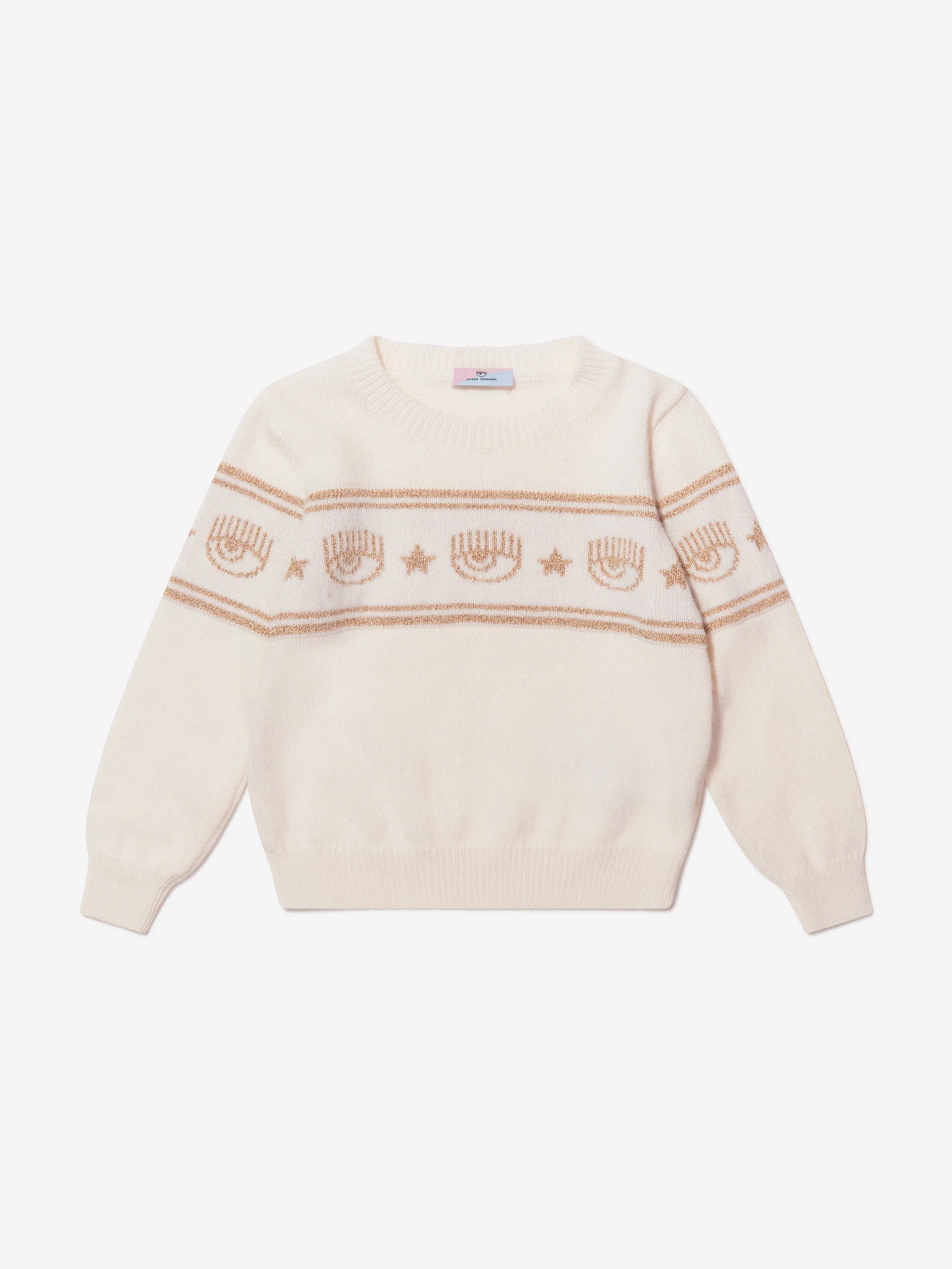 Chiara Ferragni Girls Logo-Strickpullover