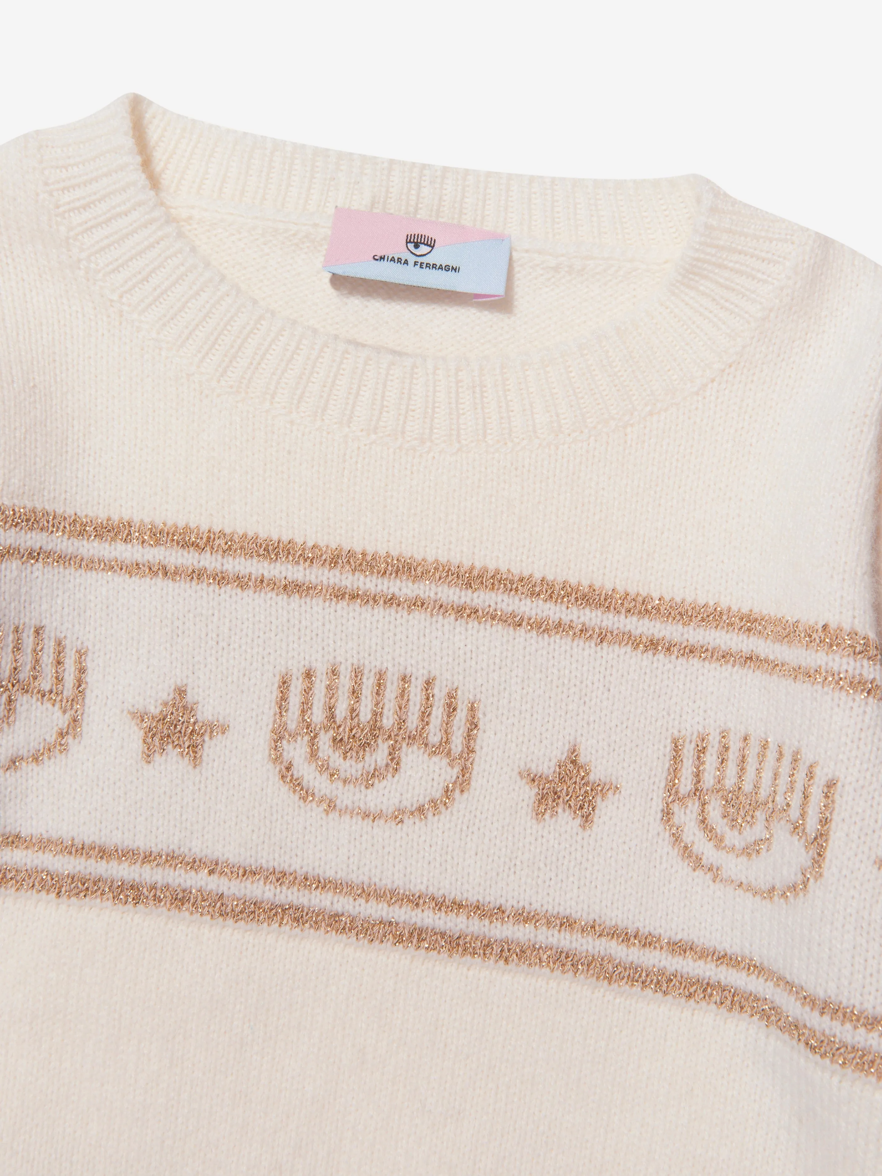 Chiara Ferragni Girls Logo-Strickpullover