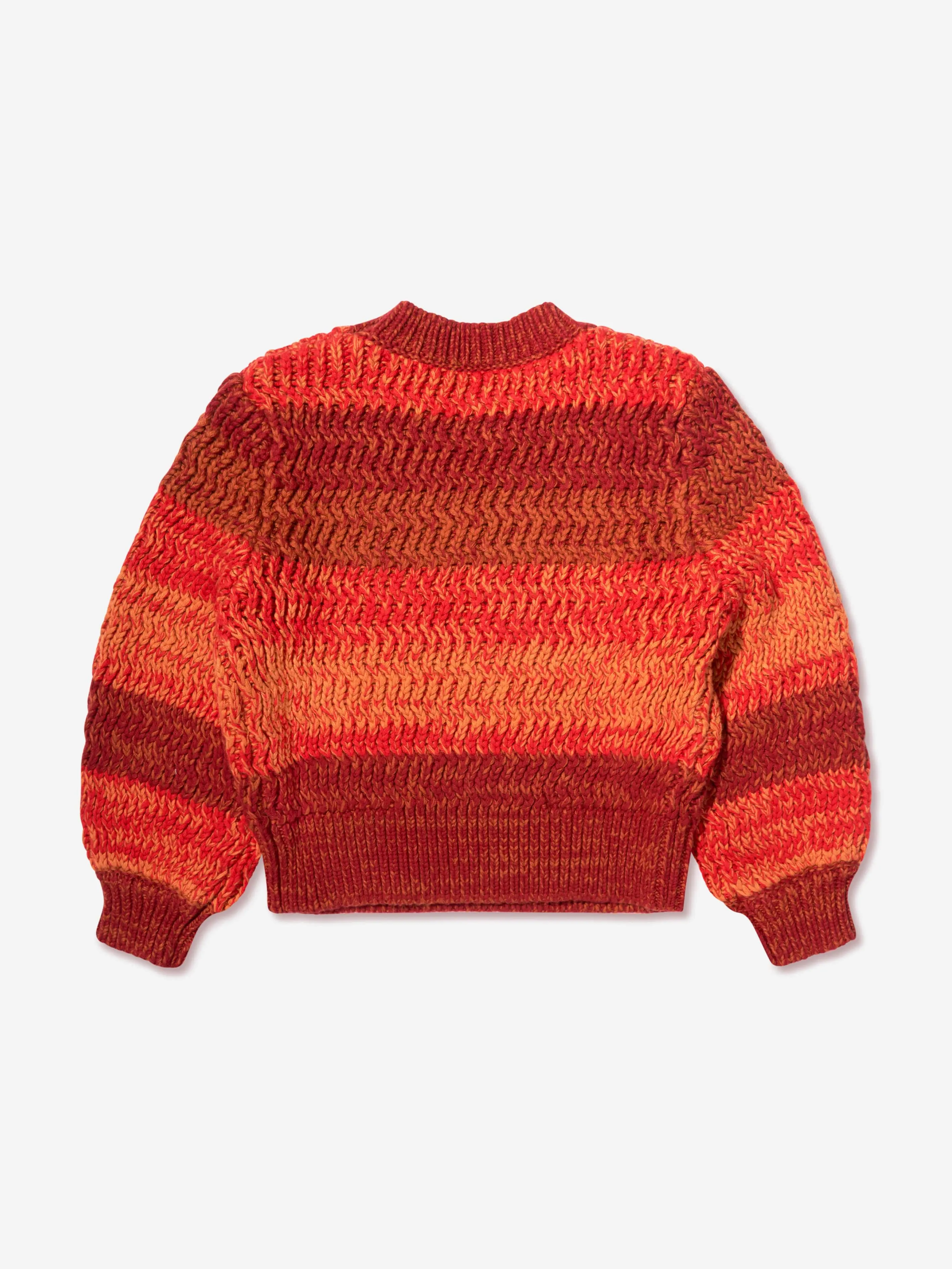 Chloé Mädchen Gestrickter Farbverlauf-Pullover in Karmesinrot