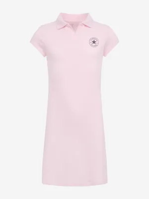 Converse Mädchen Polo CTP Figurbetontes Kleid in Rosa