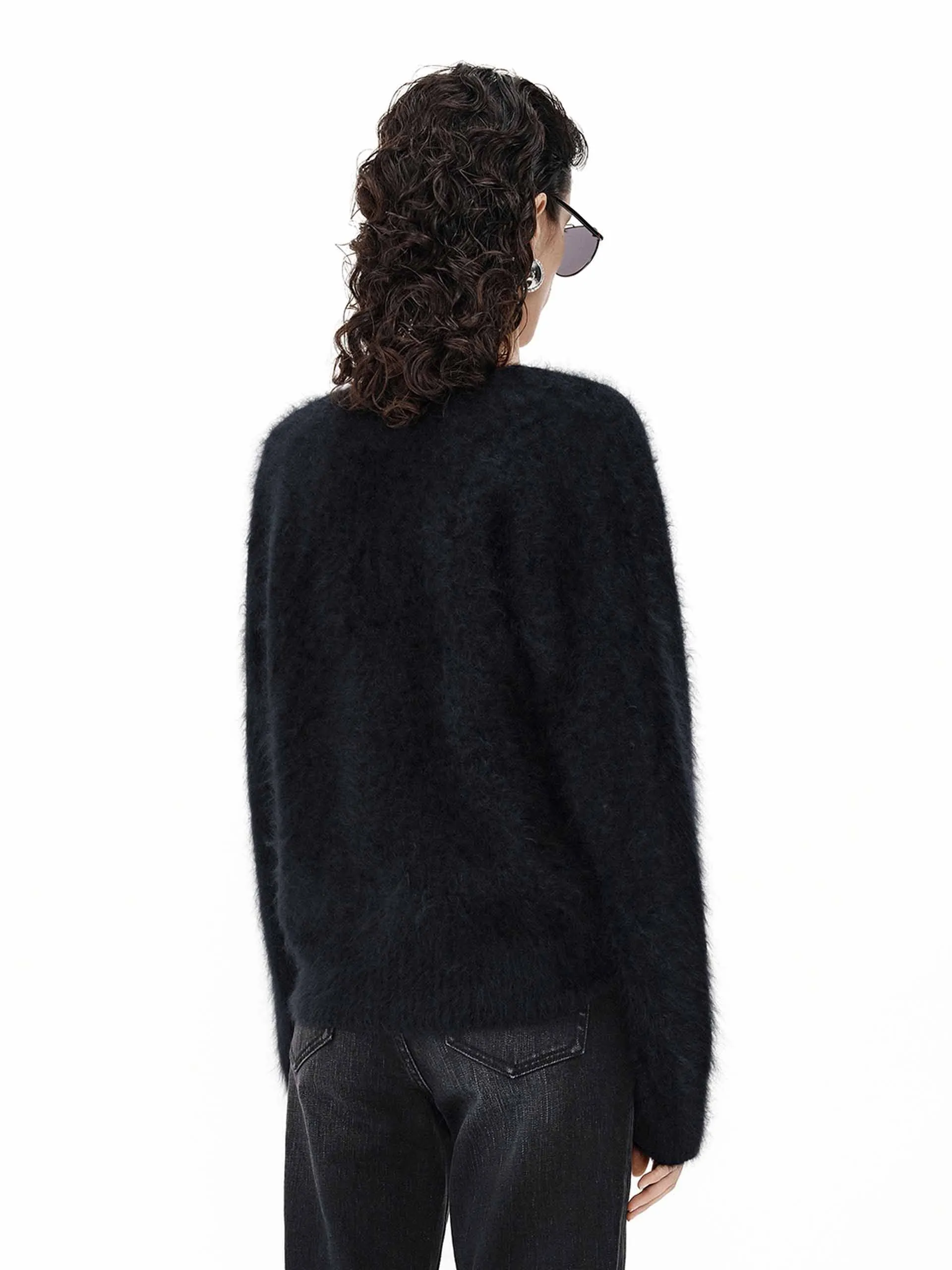 Tiefer V-Ausschnitt Kaschmir Pullover