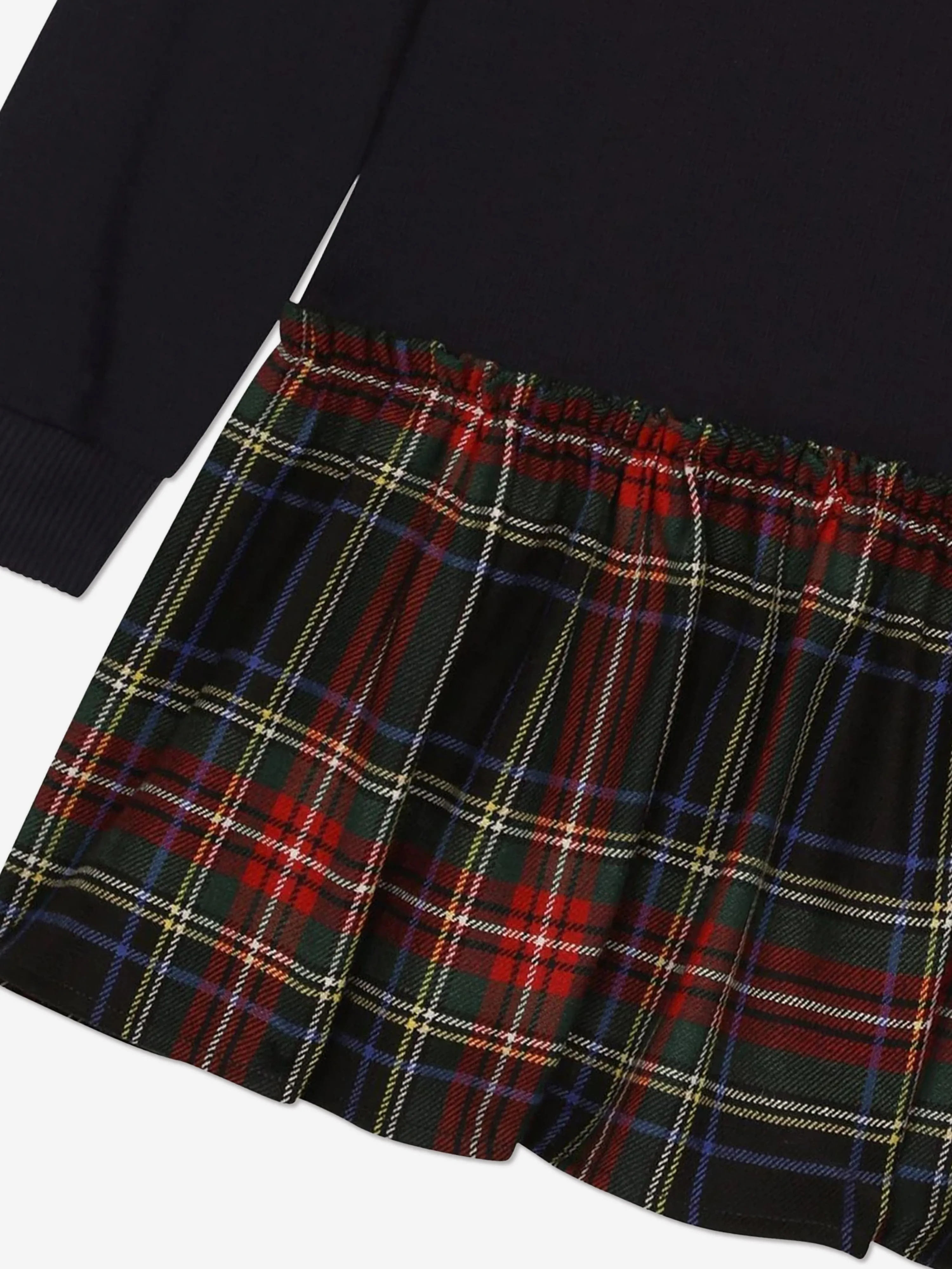 Dolce & Gabbana Mädchen Tartan Tulpen Pulloverkleid in Mehrfarben