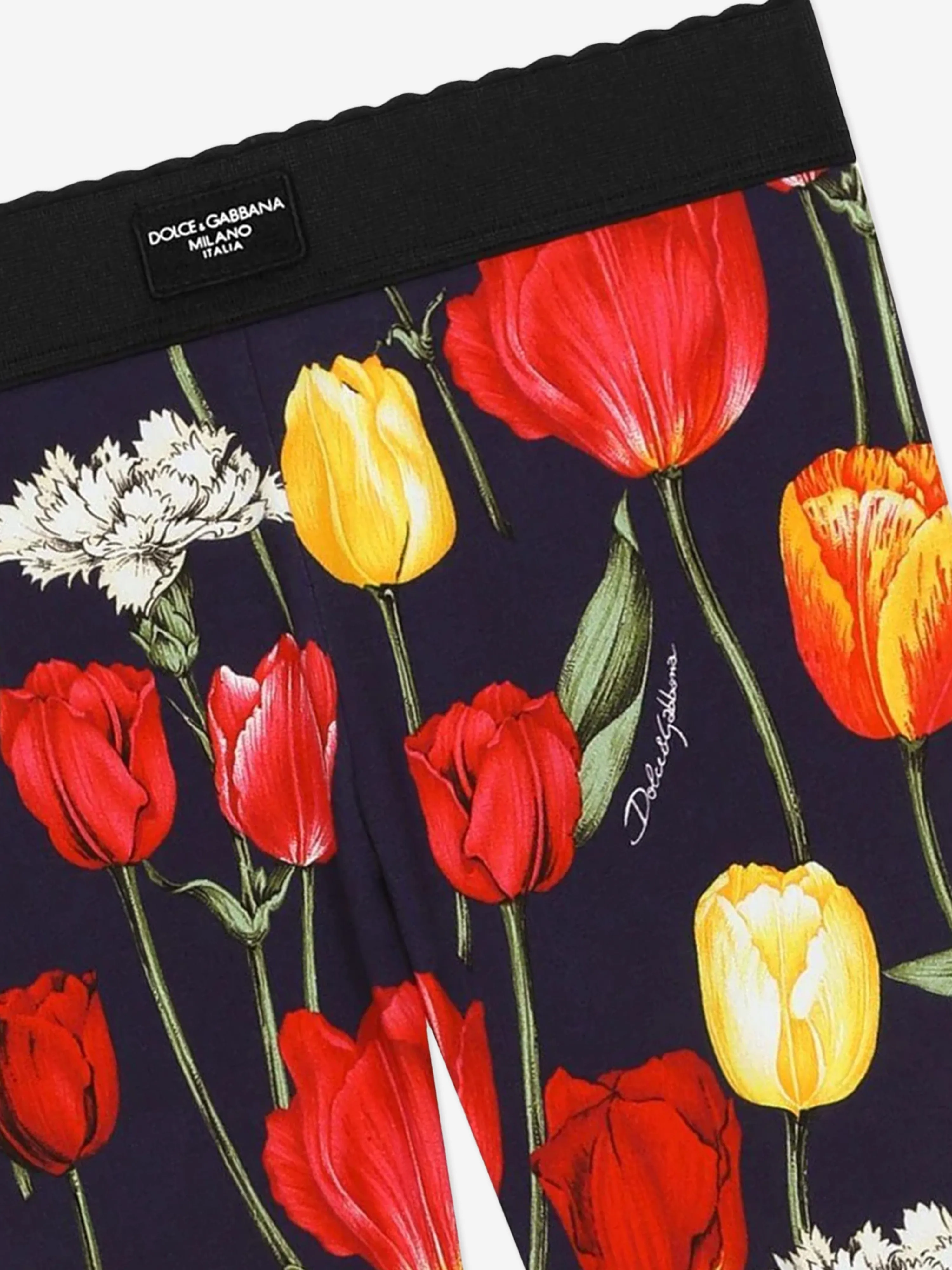 Dolce & Gabbana Mädchen Tulpenmuster Leggings in Mehrfarben
