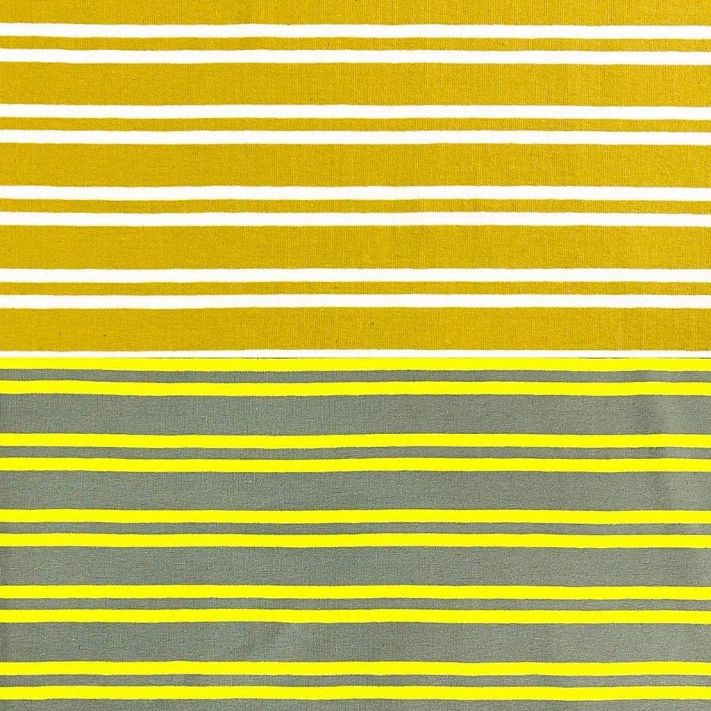 Double Stripe Cotton Jersey Fabric