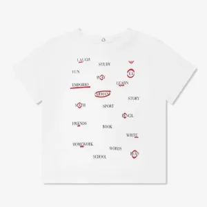 Emporio Armani Junior Ivery Logo T-shirts - 6Y