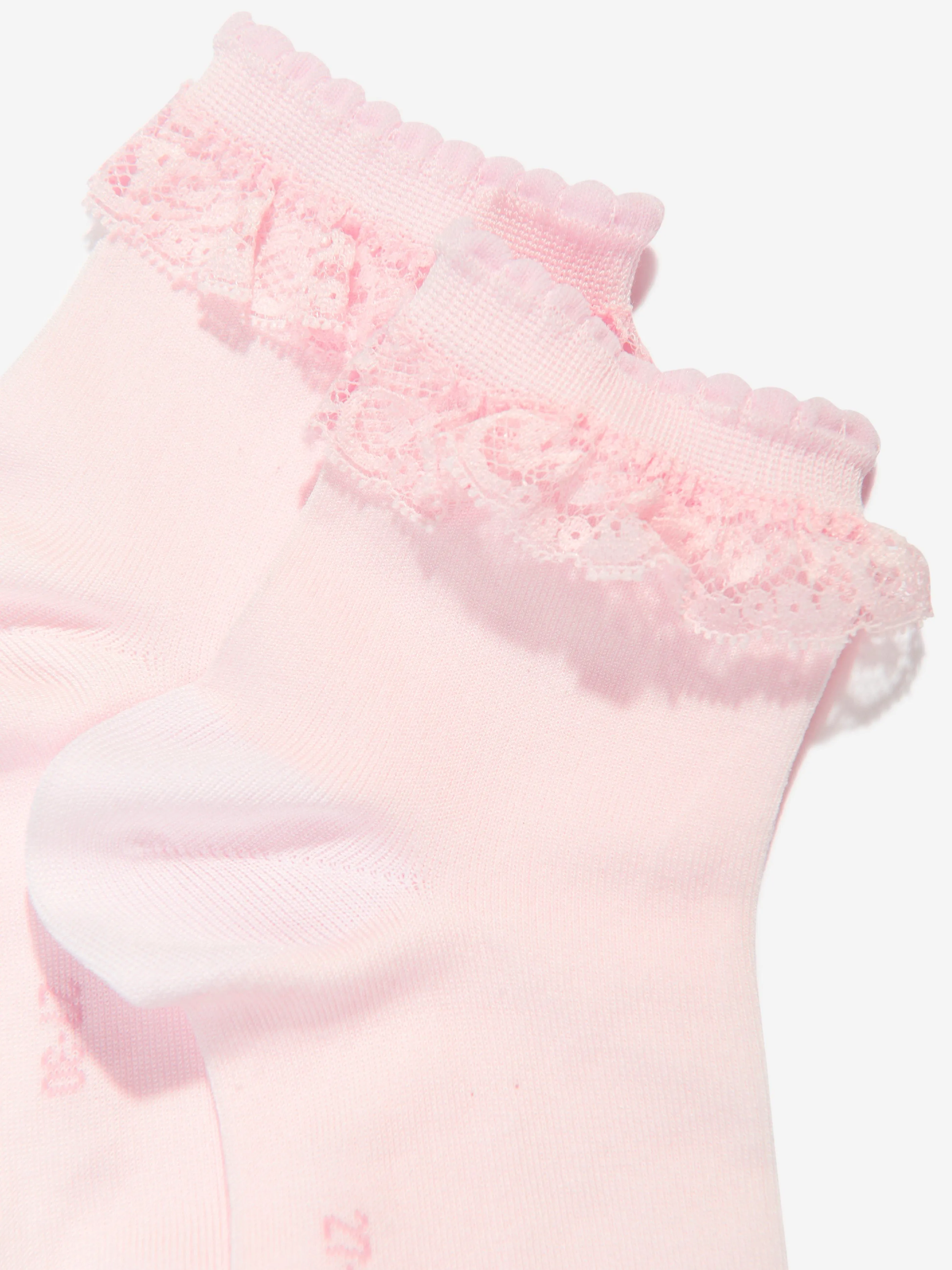 Falke Mädchen Romantische Spitzensocken in Rosa