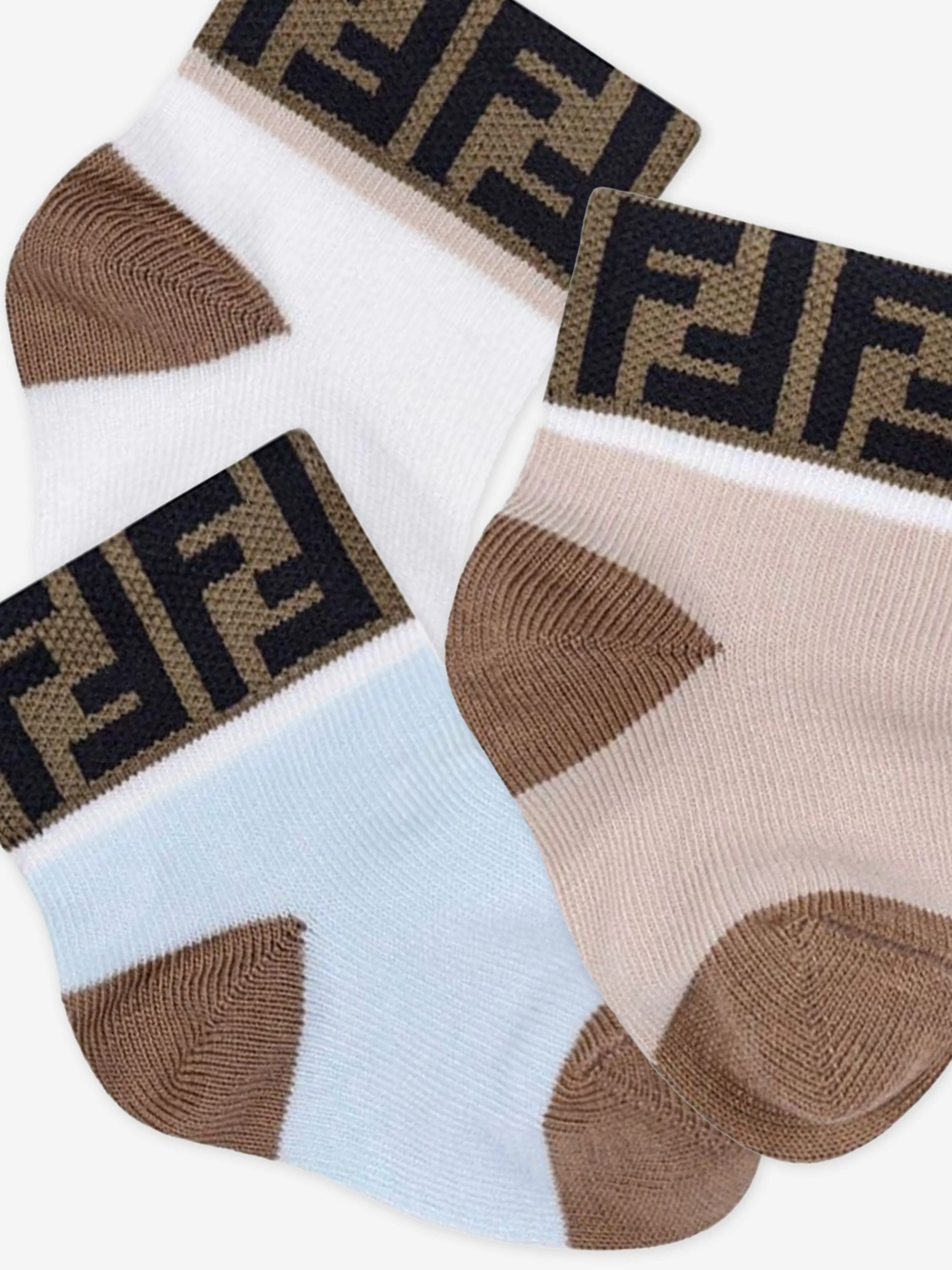 Fendi Baby Multipack FF-Logo-Socken in Mehrfarben