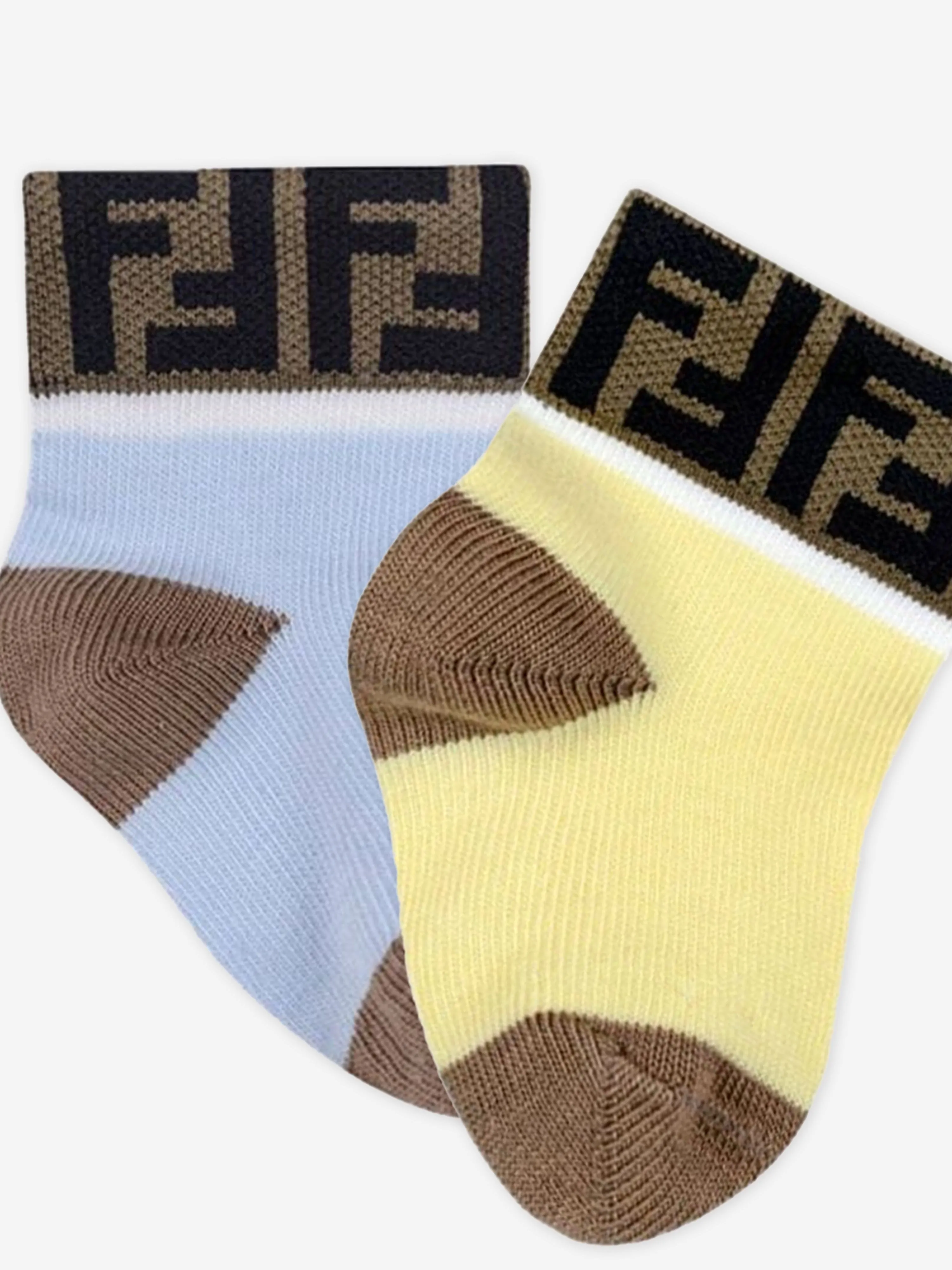 Fendi Baby Multipack FF-Logo-Socken in Mehrfarben