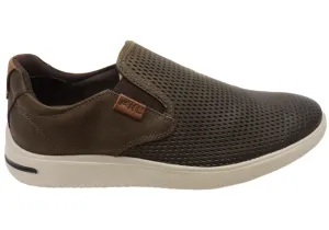Ferricelli Perry Herren Brasilianische Bequemlichkeit Leder Slip-On Freizeitschuhe Ferricelli Schuhe