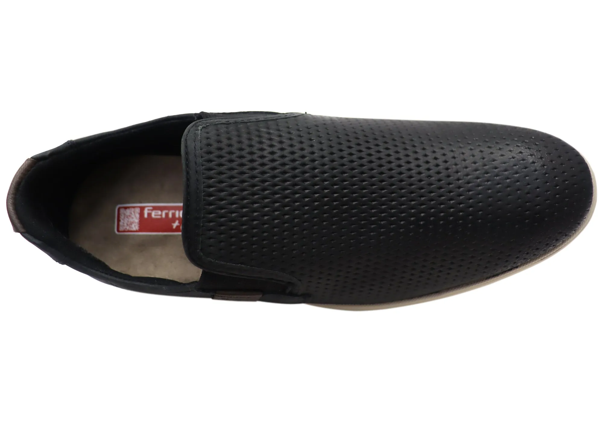 Ferricelli Perry Herren Brasilianische Bequemlichkeit Leder Slip-On Freizeitschuhe Ferricelli Schuhe