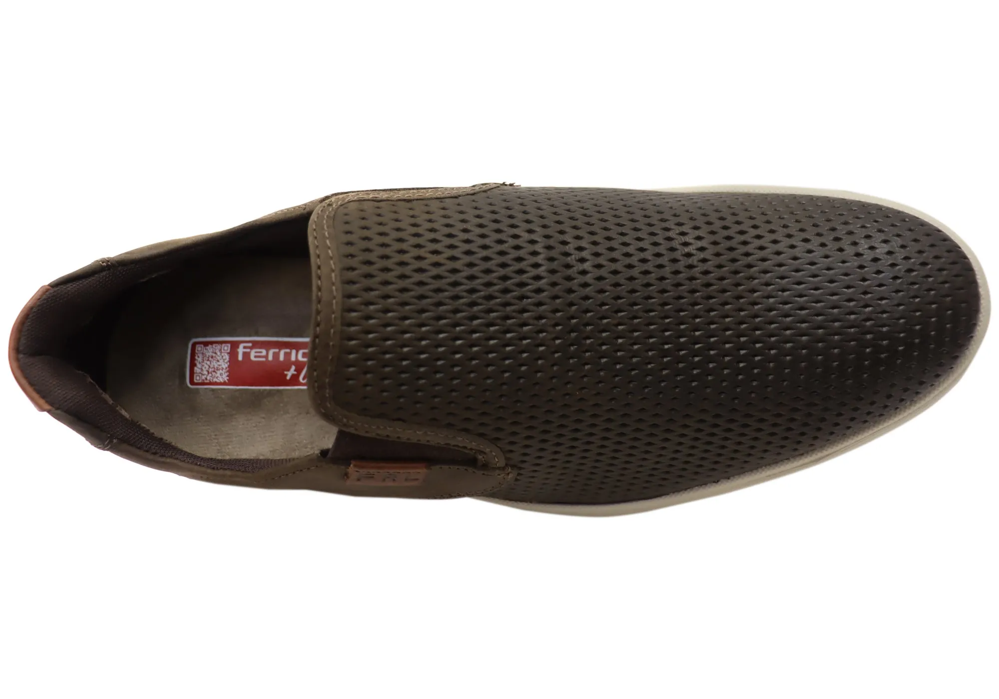 Ferricelli Perry Herren Brasilianische Bequemlichkeit Leder Slip-On Freizeitschuhe Ferricelli Schuhe