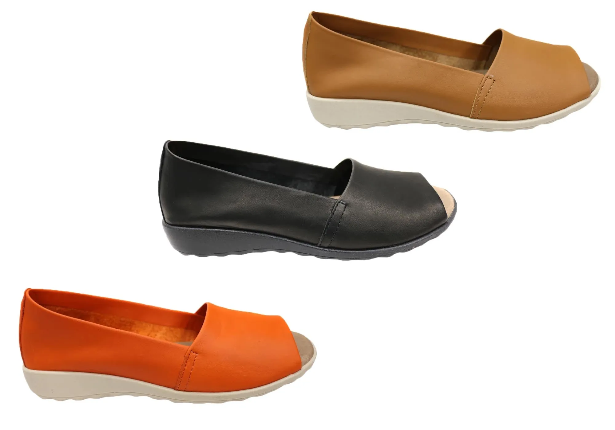 Flex & Go Keegan Damen Comfort Leder Sandalen Schuhe Hergestellt in Portugal Flex & Go Schuhe