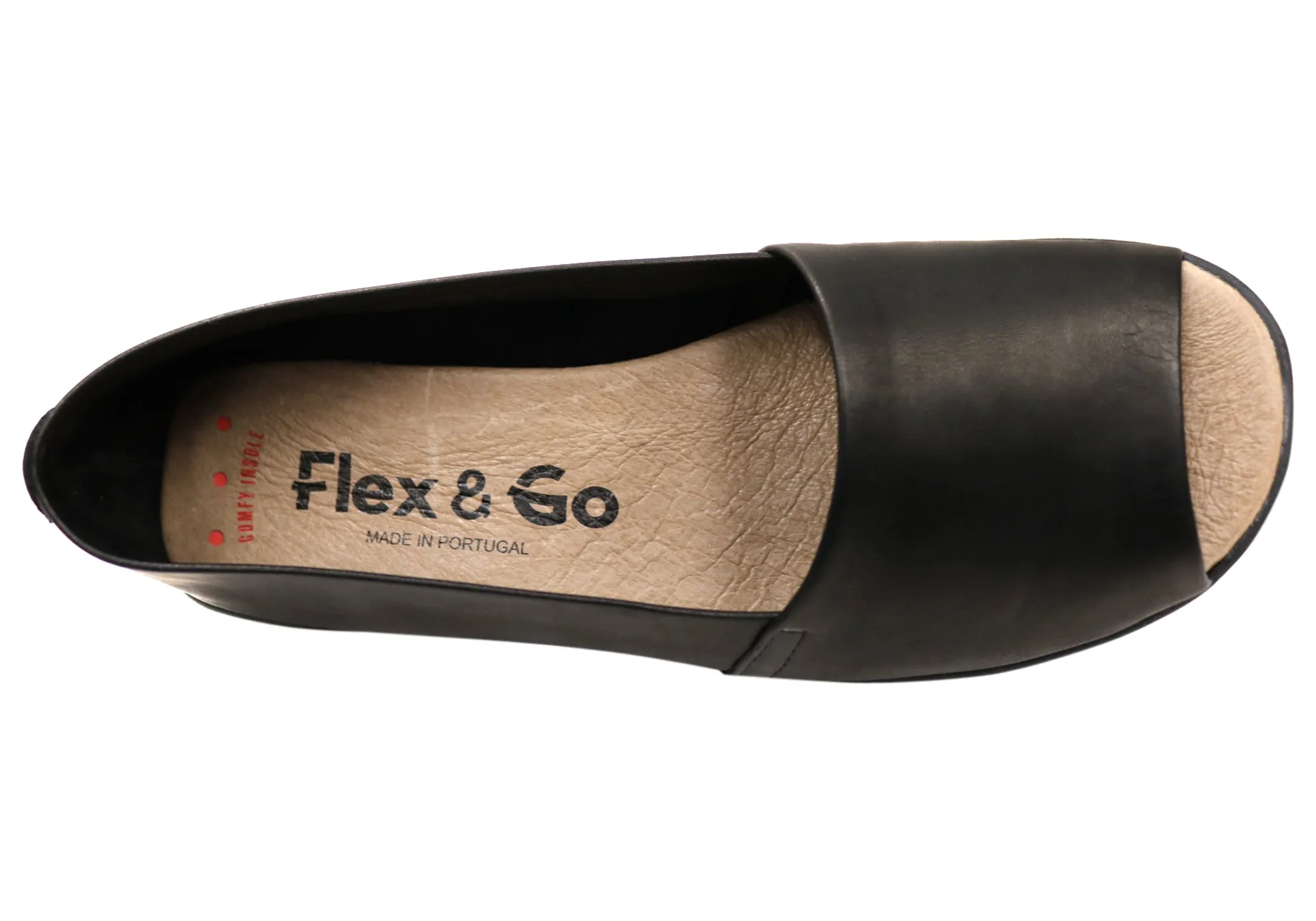 Flex & Go Keegan Damen Comfort Leder Sandalen Schuhe Hergestellt in Portugal Flex & Go Schuhe