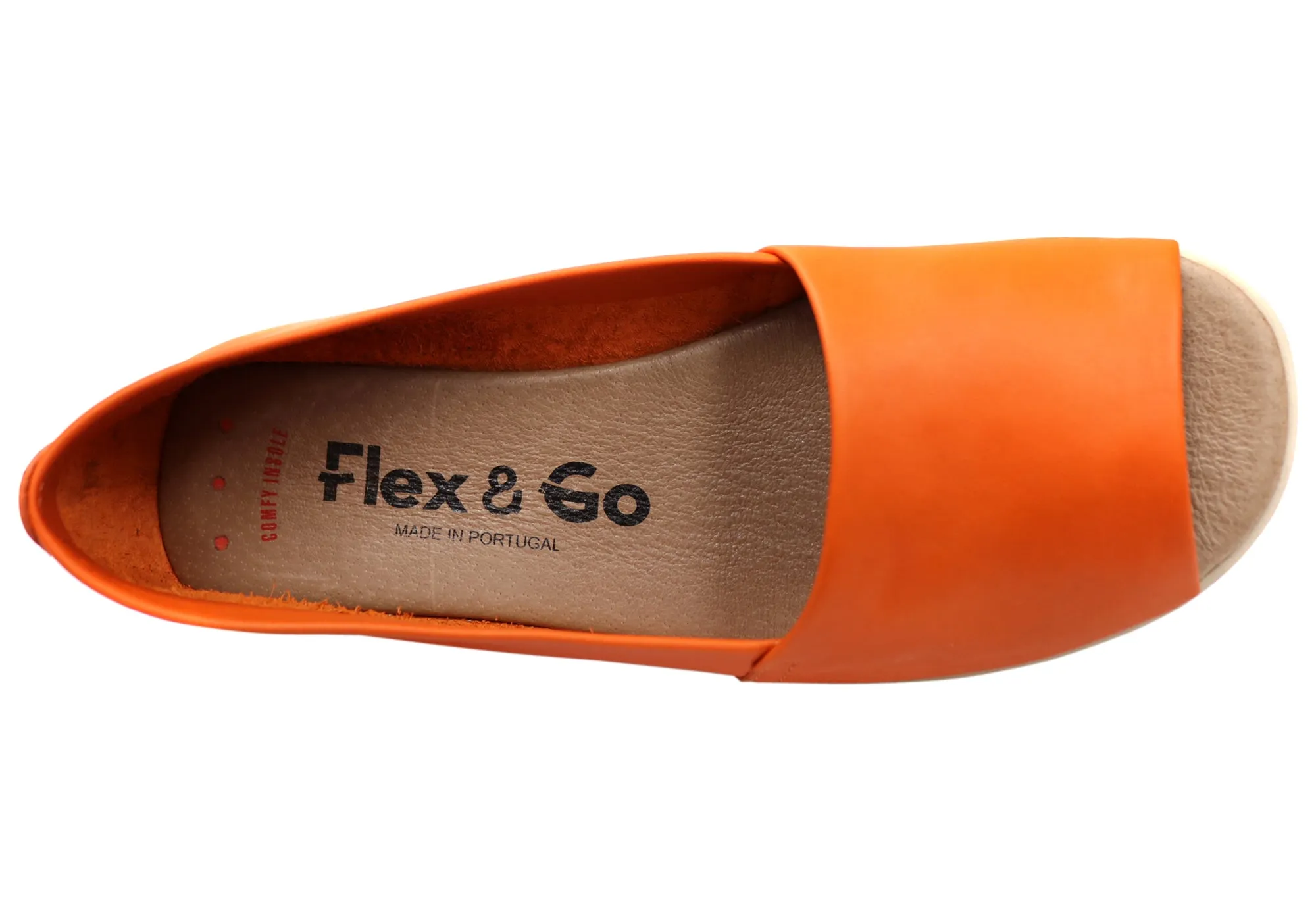 Flex & Go Keegan Damen Comfort Leder Sandalen Schuhe Hergestellt in Portugal Flex & Go Schuhe