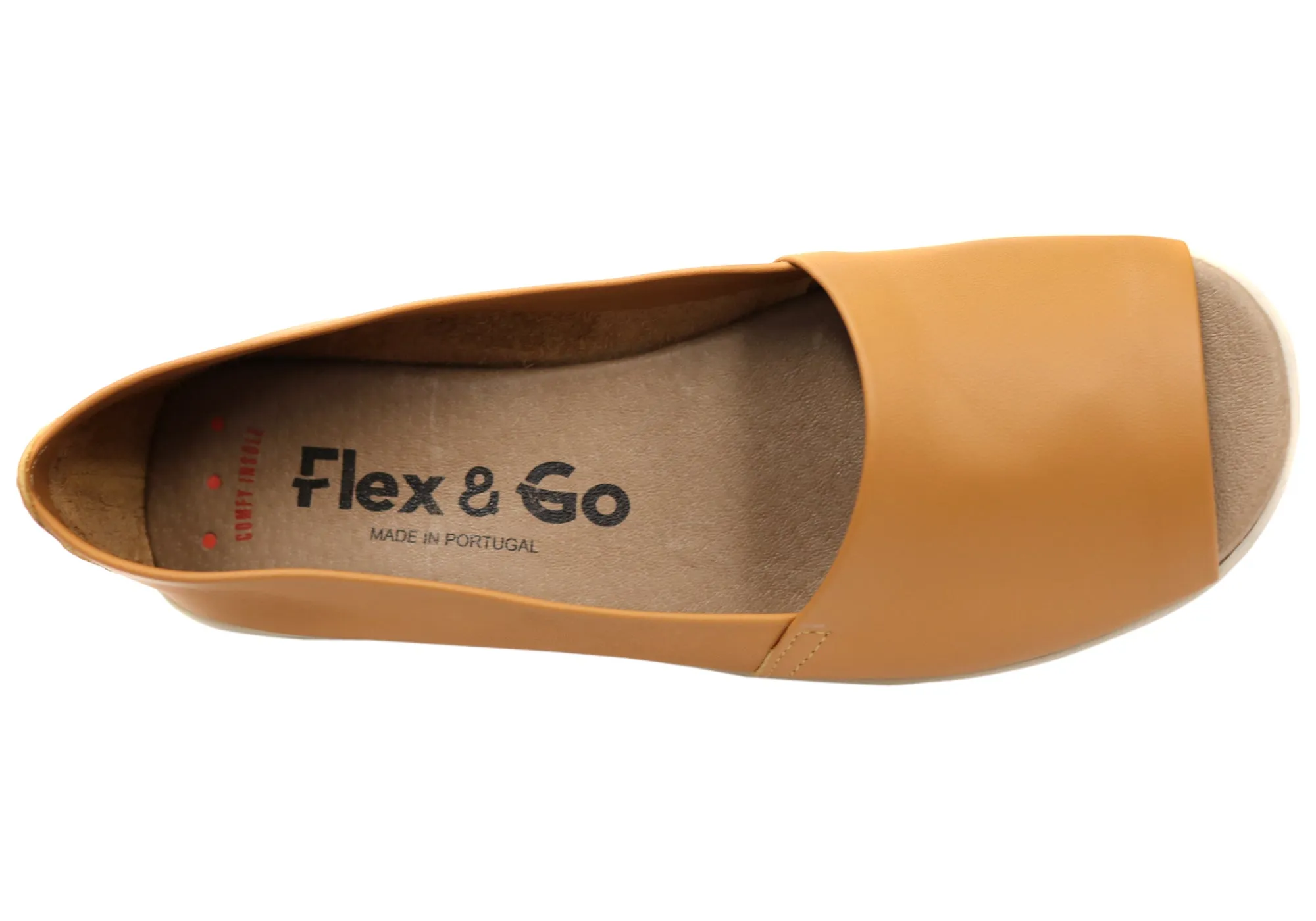 Flex & Go Keegan Damen Comfort Leder Sandalen Schuhe Hergestellt in Portugal Flex & Go Schuhe