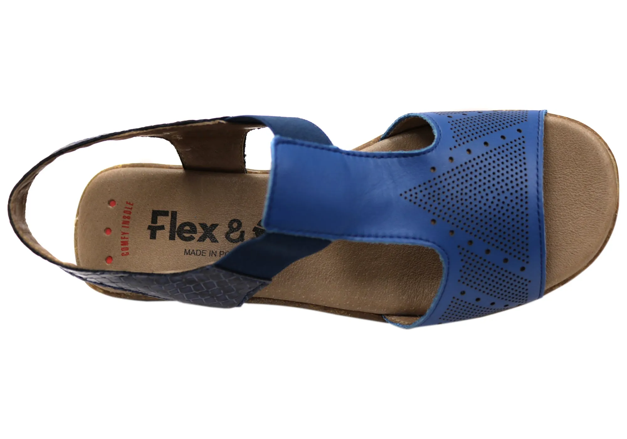 Flex & Go Montana Damen Bequeme Ledersandalen Hergestellt In Portugal Flex & Go Schuhe